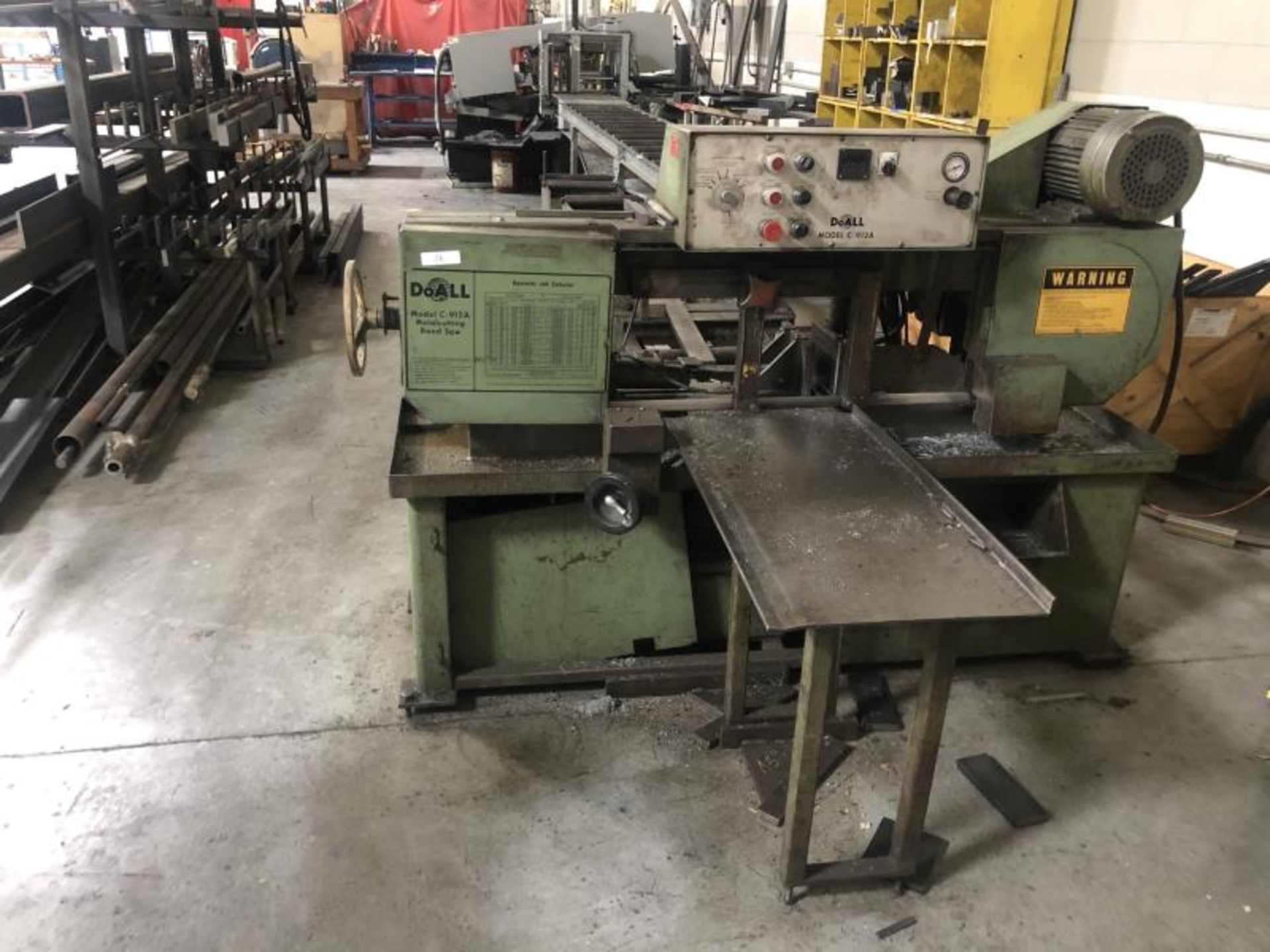 DoAll metal bandsaw horizontal, M: C-912A with roller bed