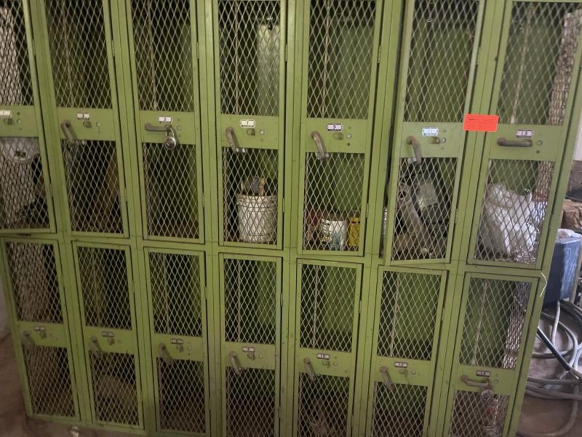 L-Shape green lockers, 26 individual - Image 2 of 3