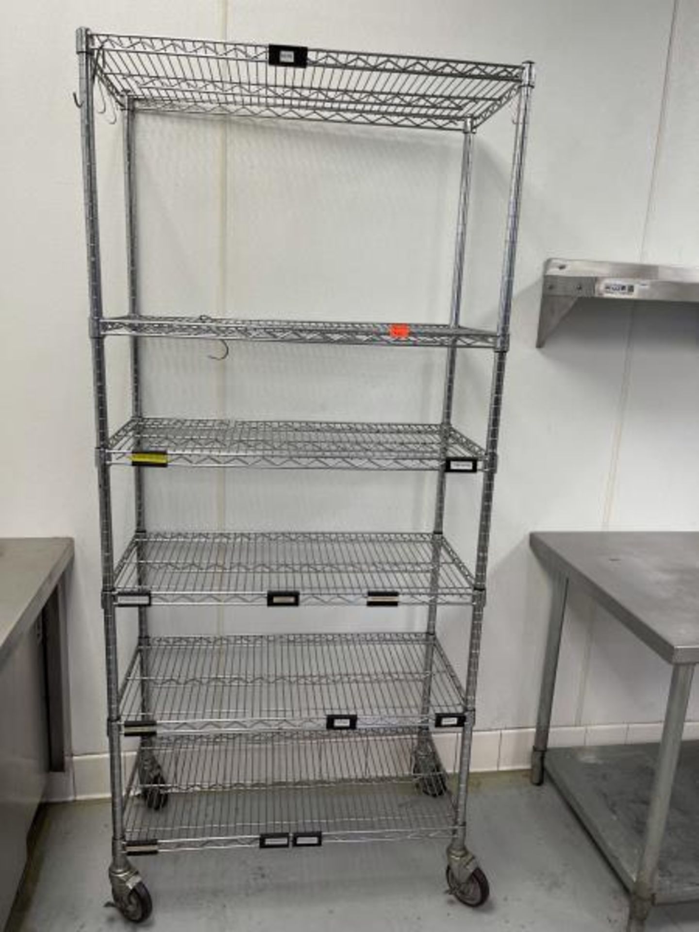 Metro style shelf on casters, 6 shelves, 36"W x 18"D x 80"T