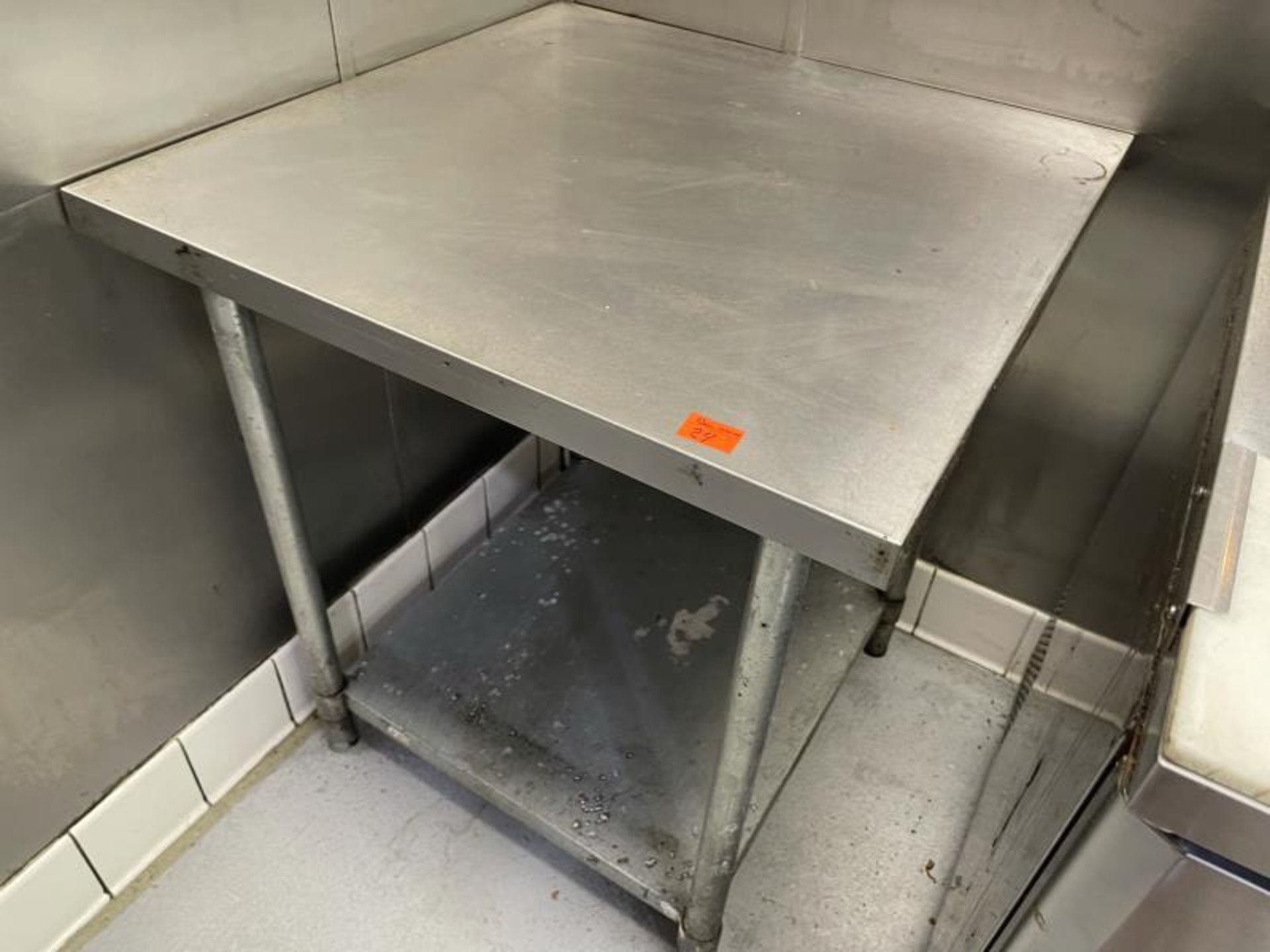 Stainless Steel table with lower shelf 30"x30" - Image 2 of 2