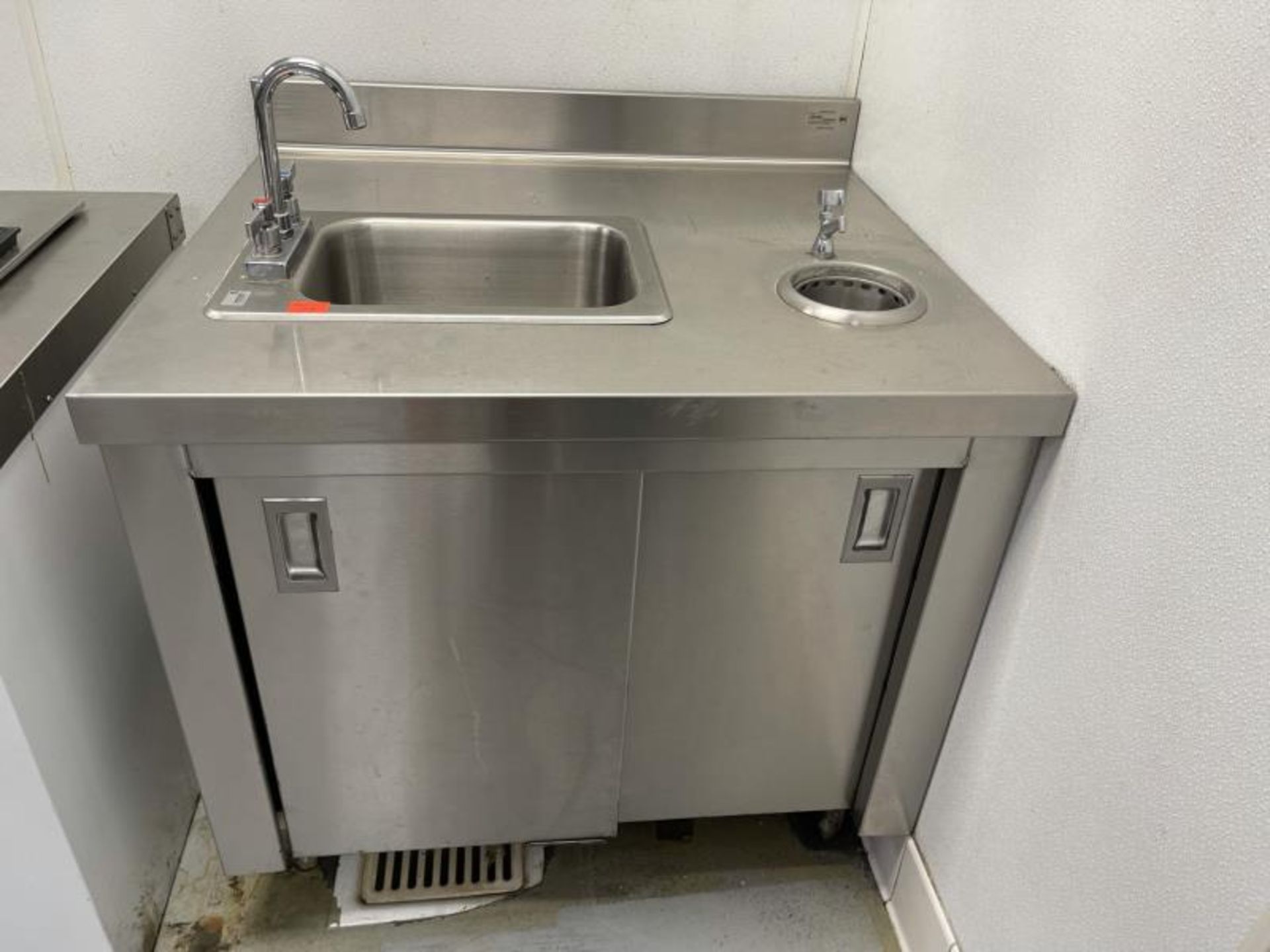 Stainless Steel counter with sink & scoop well 36"L x 31"D