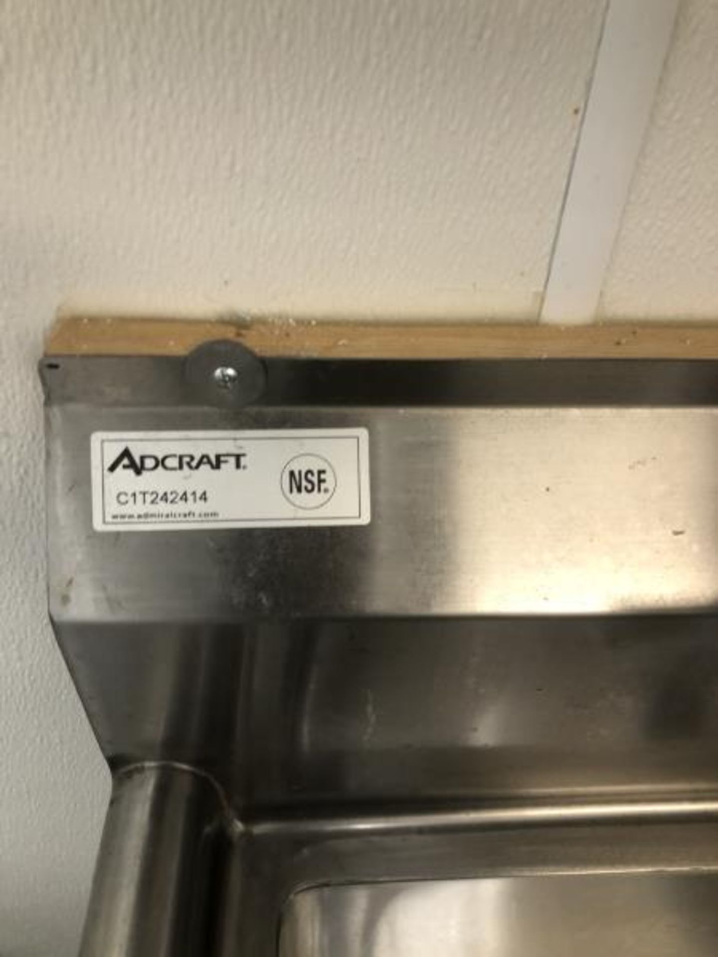 Adcraft 1 Compartment Sink CIT242414 - Image 2 of 2
