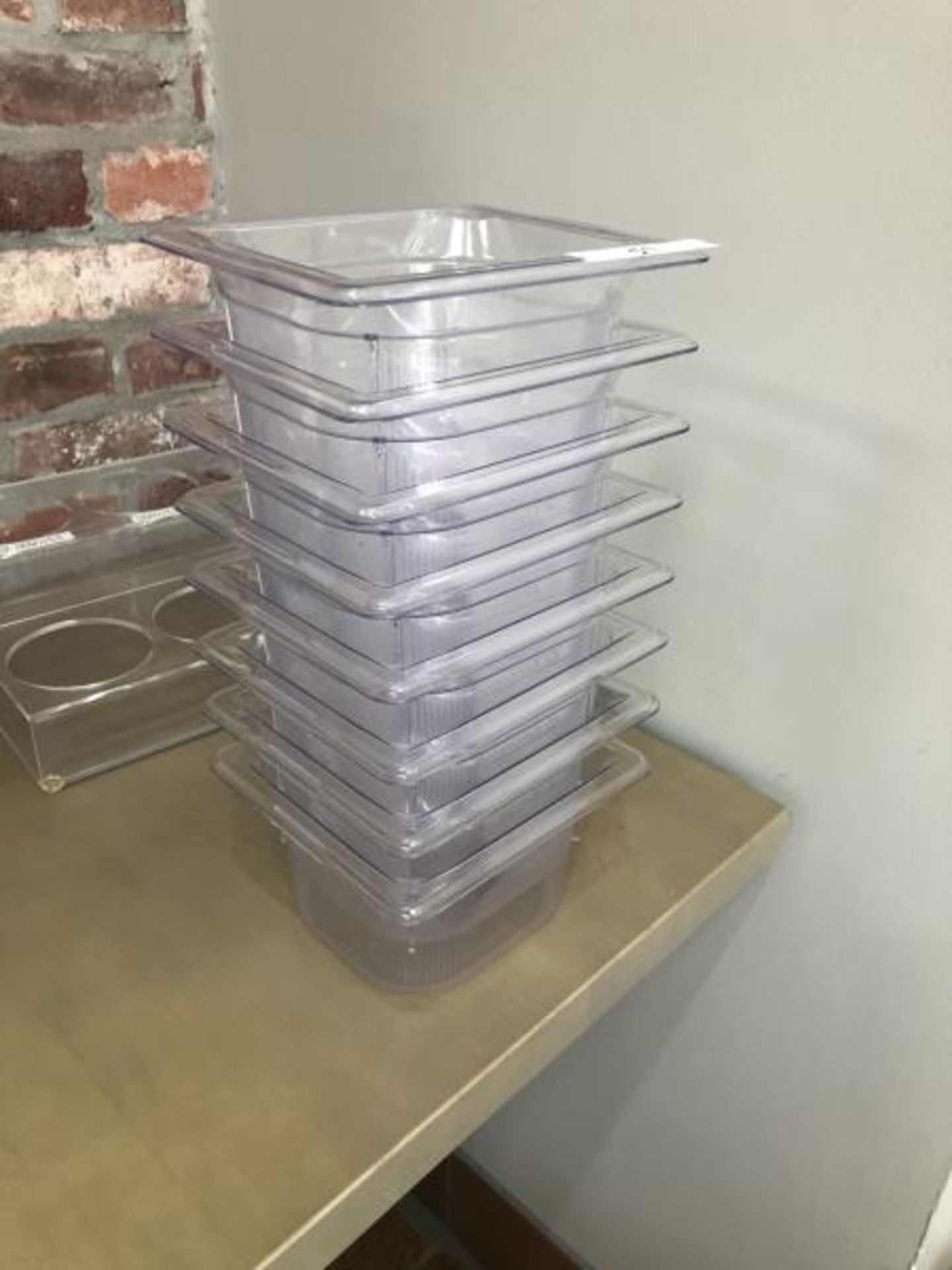 Lot of 8 Clear Plastic Pans