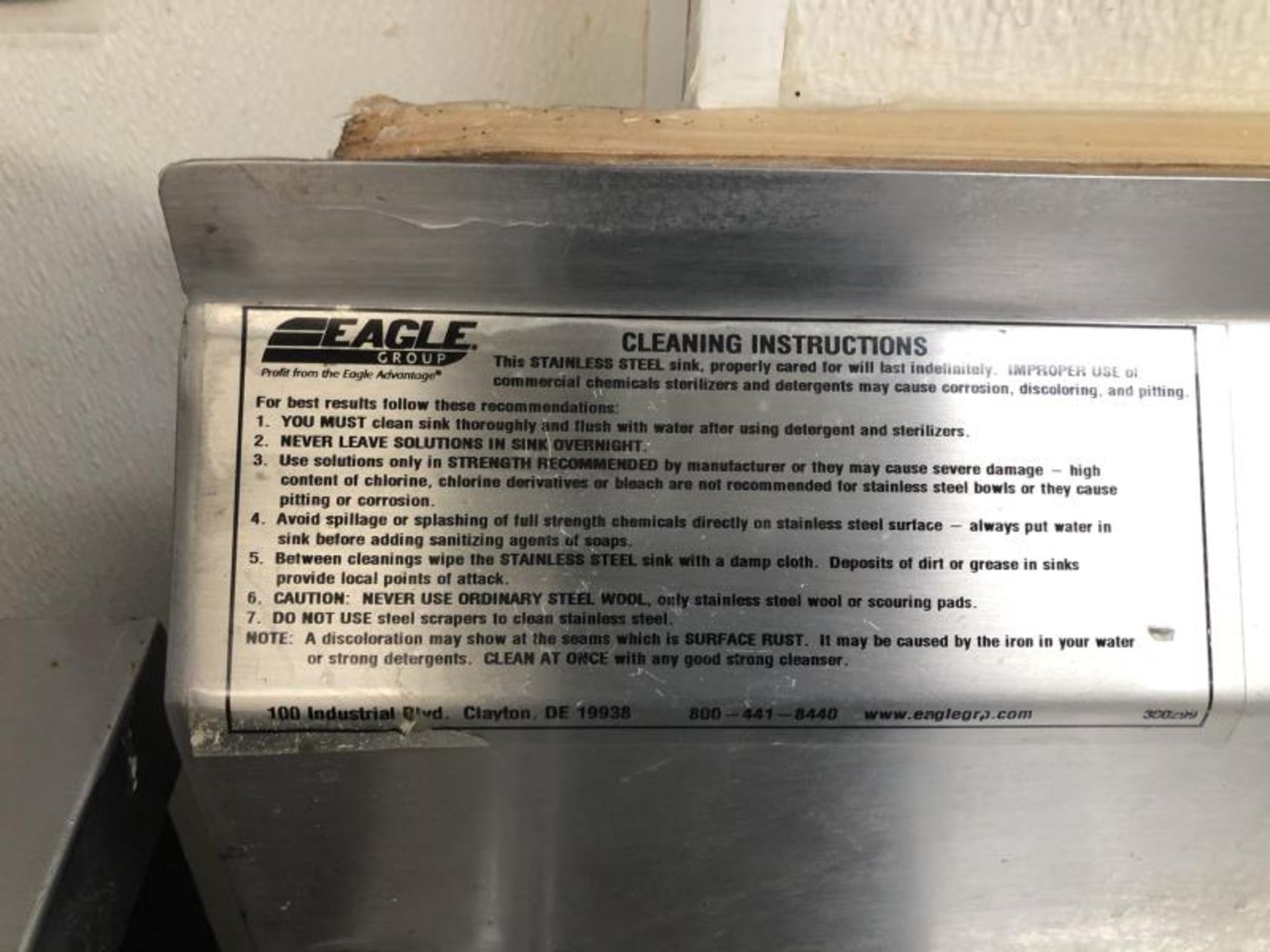 Eagle 3 Compartment Sink with Overhead Sprayer M: 412-16-3-18-SL - Image 2 of 6