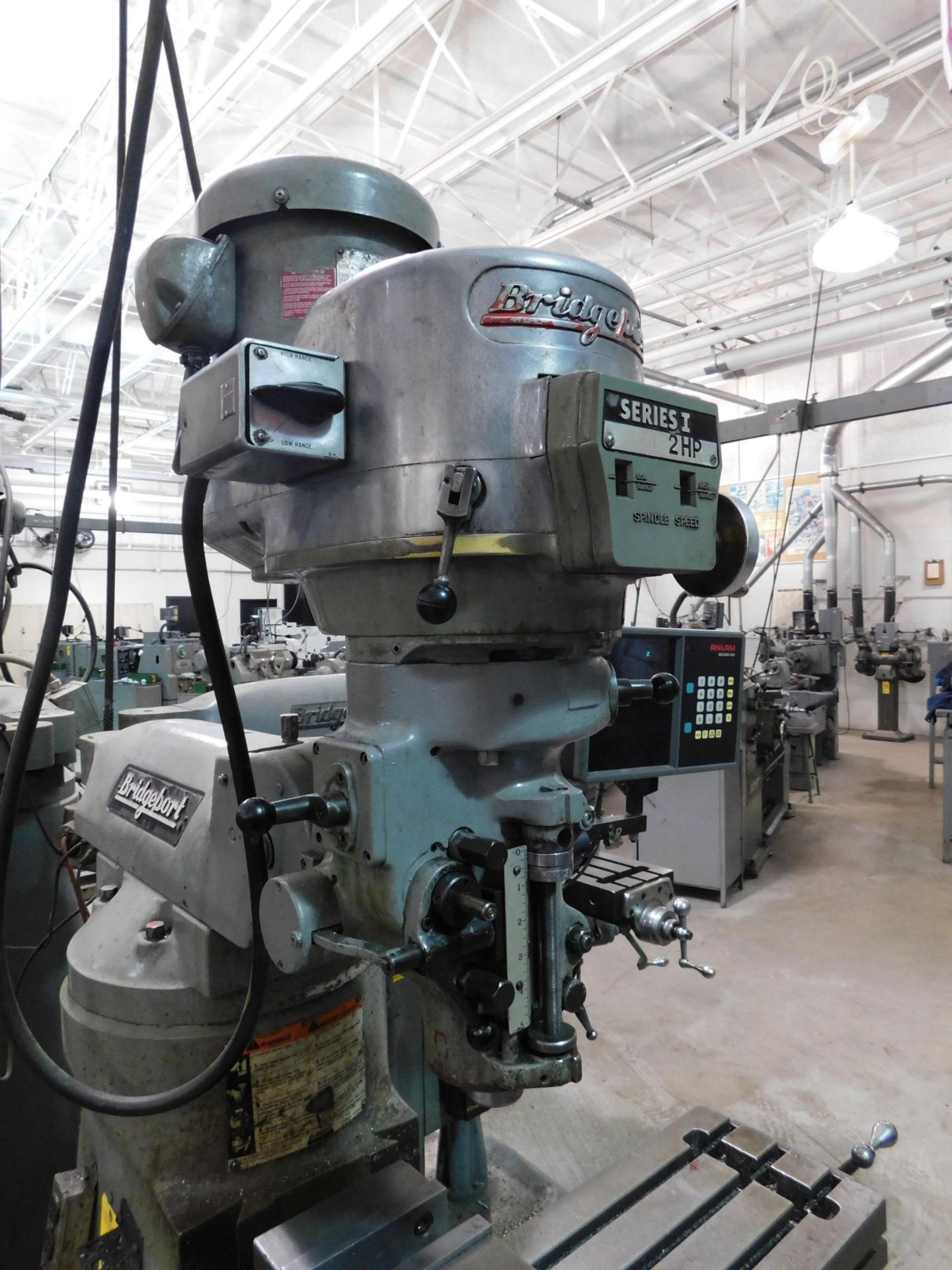 Bridgeport Series I 2HP Variable Speed Vertical Mill, SN 12BR248779, 9" x 42" Table, Anilam Wizard - Image 8 of 9