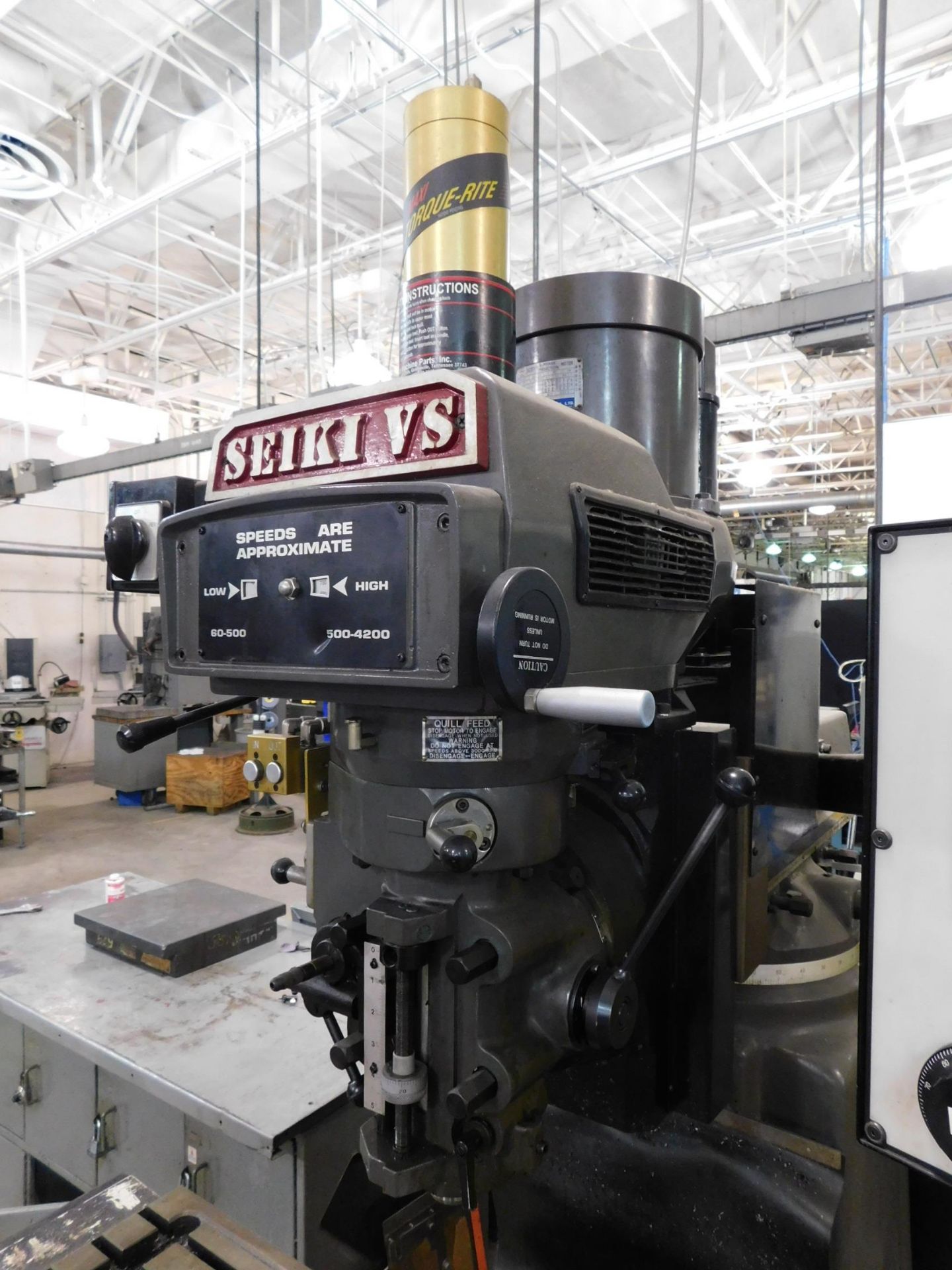 Seiki Model 4VH CNC Vertical Knee Mill, SN 1037, New in 2001, with Milltronics Centurion 6 CNC - Image 7 of 11