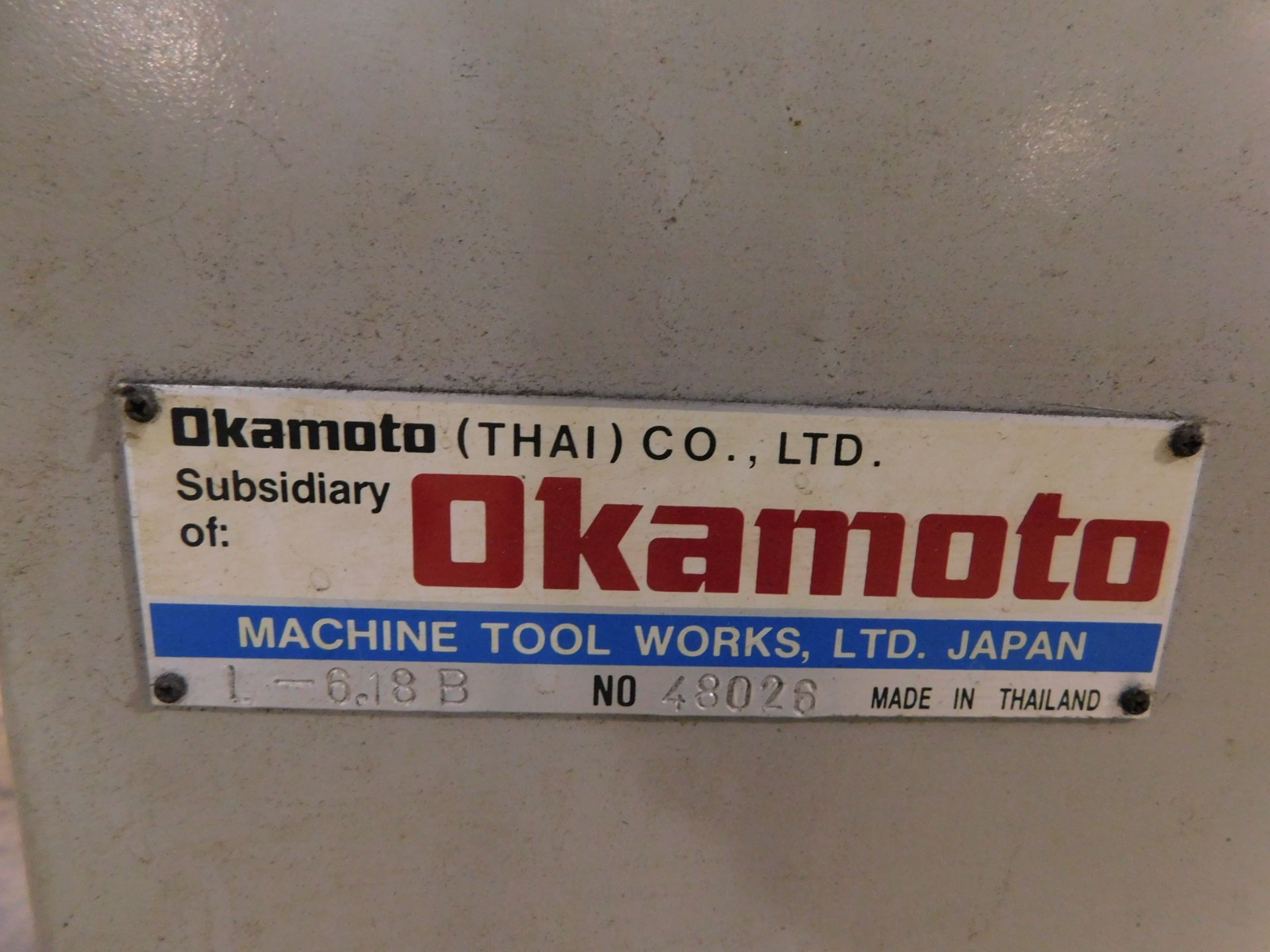 Okamoto Model L-618B, 6" x 18" Hand-Feed Surface Grinder, SN 48026, Walker Ceramax 6" x 18" Hand- - Image 11 of 11