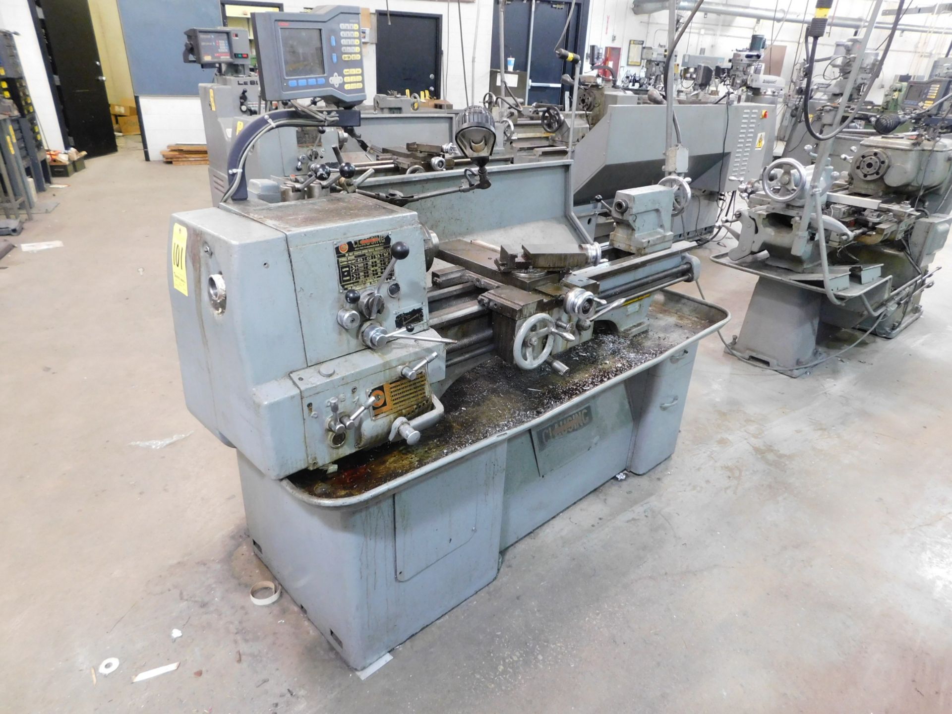 Clausing Colchester 13" x 36" Toolroom Lathe, SN F3/73188, with Anilam Wizard 411 2-Axis Digital