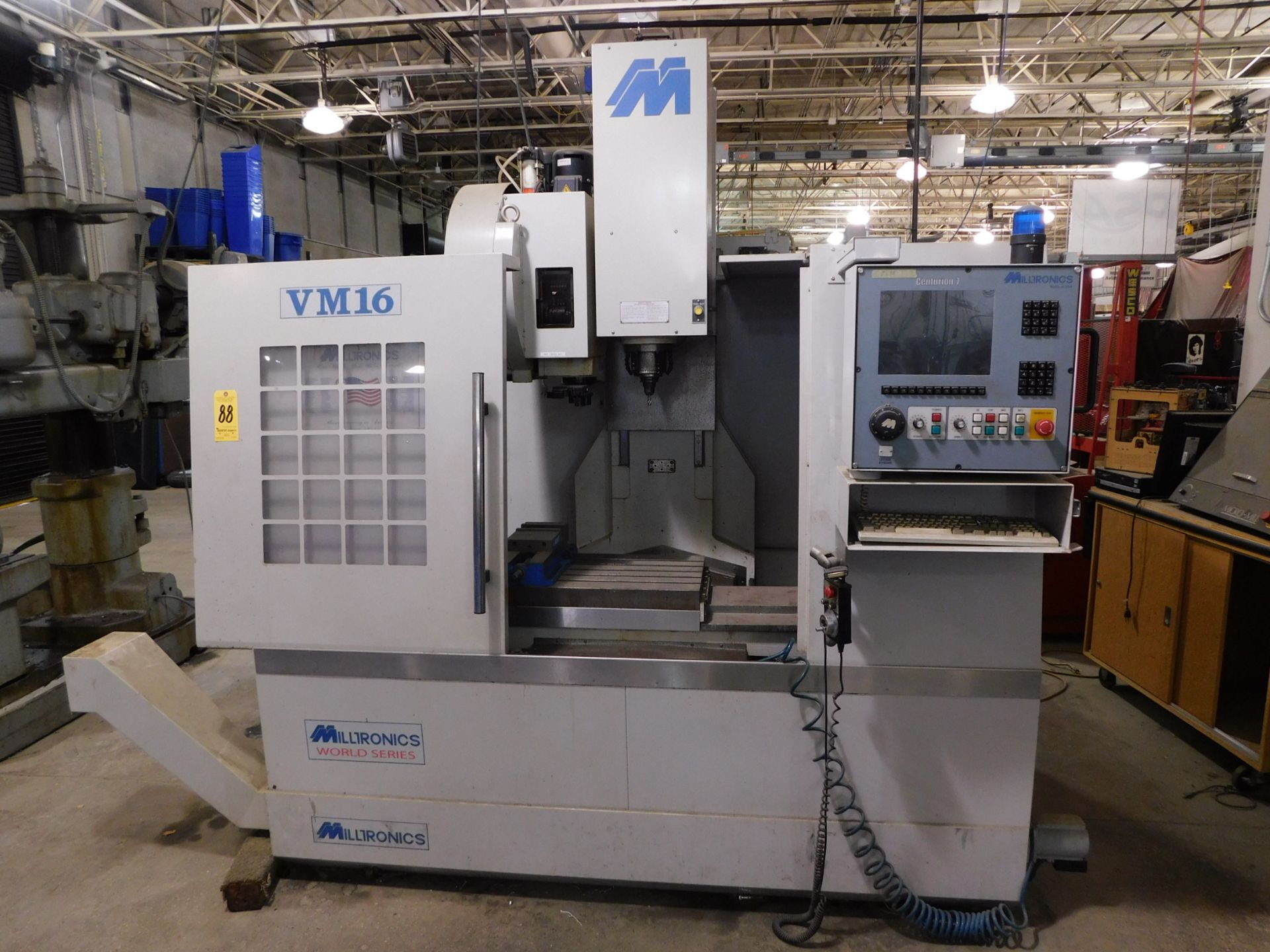 Milltronics Model VM16 Vertical Machining Center, SN 7803, Mfg. Date 0340, 16" x 45" Table, 16 - Image 12 of 14