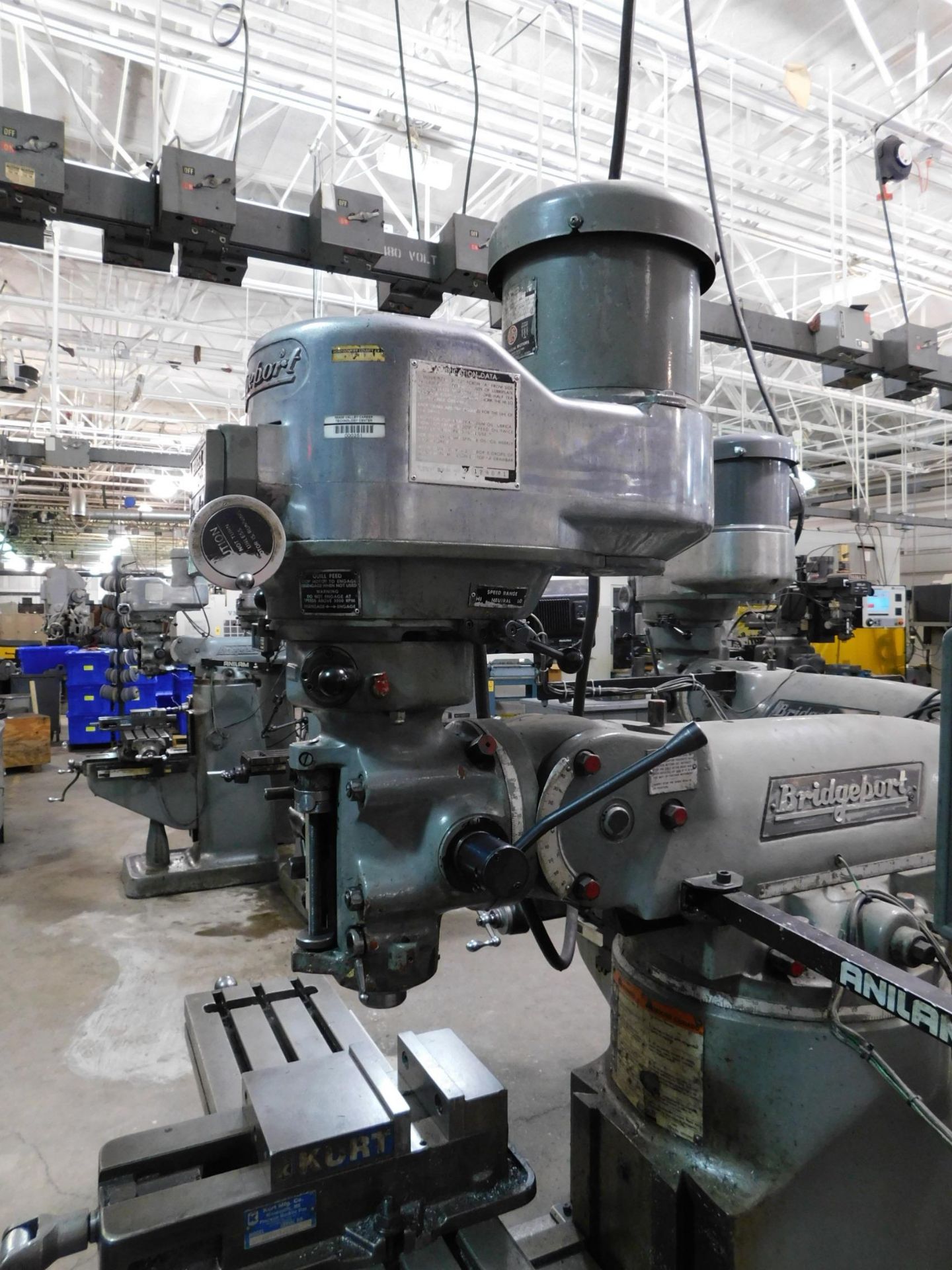 Bridgeport Series I 2HP Variable Speed Vertical Mill, SN 12BR248779, 9" x 42" Table, Anilam Wizard - Image 5 of 9