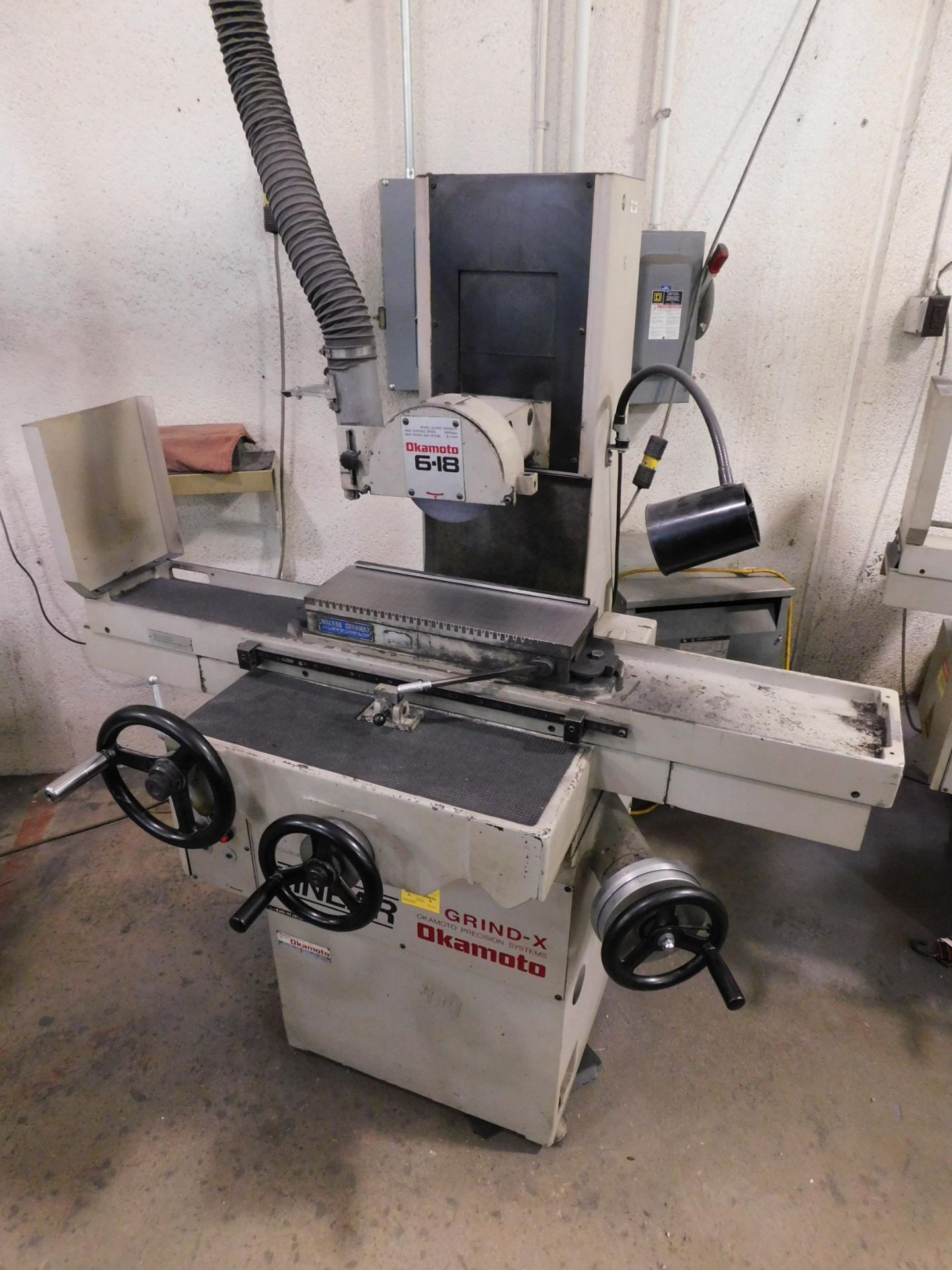 Okamoto Model L-618B, 6" x 18" Hand-Feed Surface Grinder, SN 48026, Walker Ceramax 6" x 18" Hand-