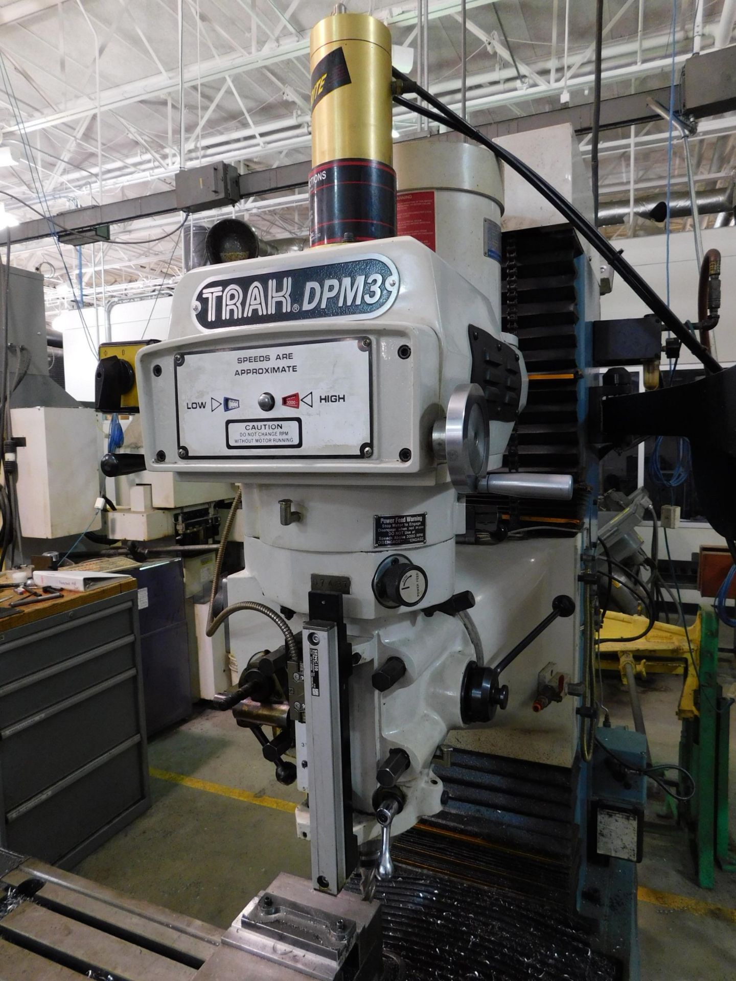 TRAK DPMSX3 CNC Bed Mill, SN 081CF16279, with Proto Trak SMX CNC Control, 10" x 50" Table, Power - Image 3 of 12