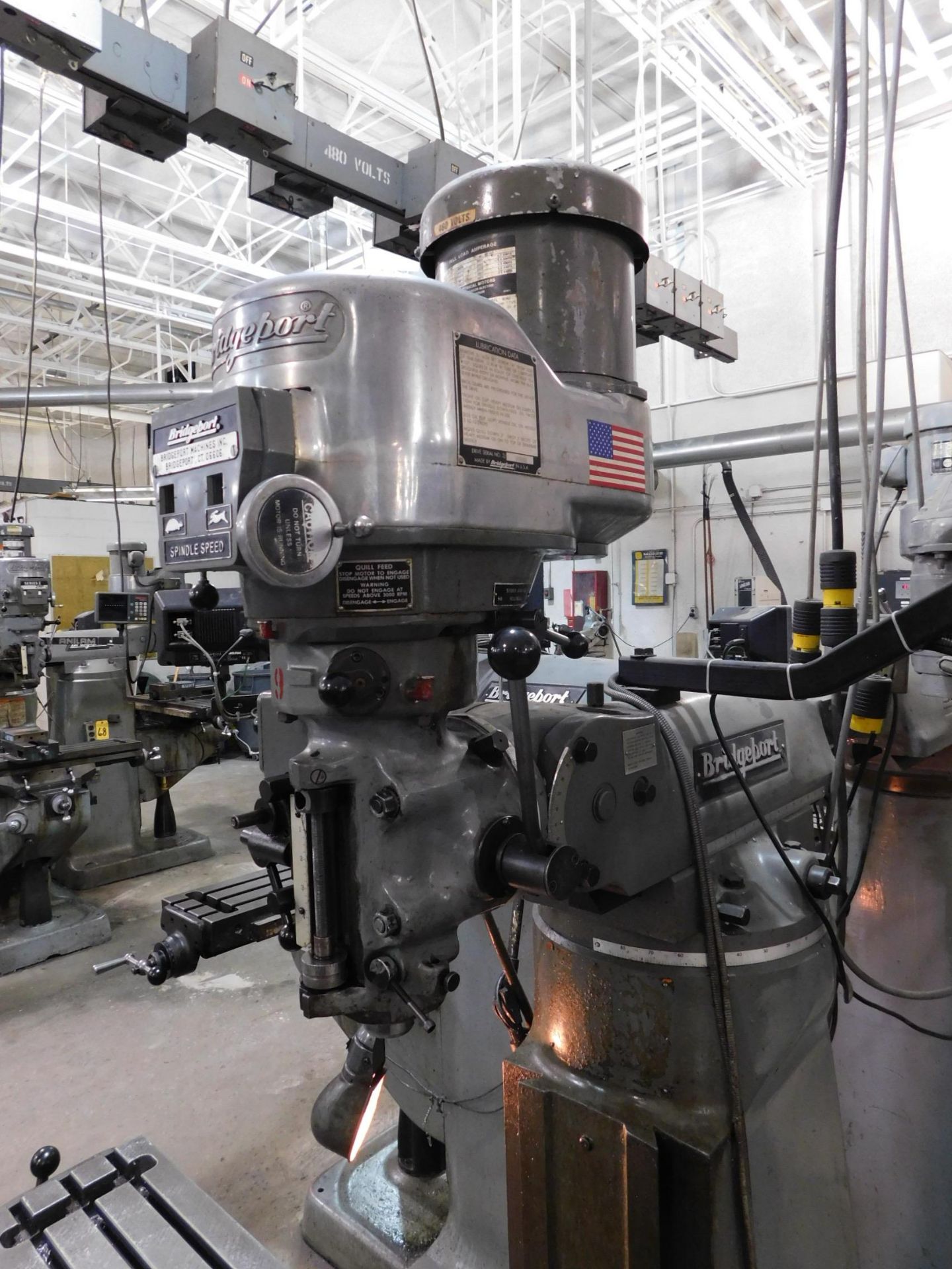 Bridgeport 2 HP Variable Speed Vertical Mill, SN BR275967, 9" x 48" Table, Acu-Rite Mill Mate 2-Axis - Image 5 of 9