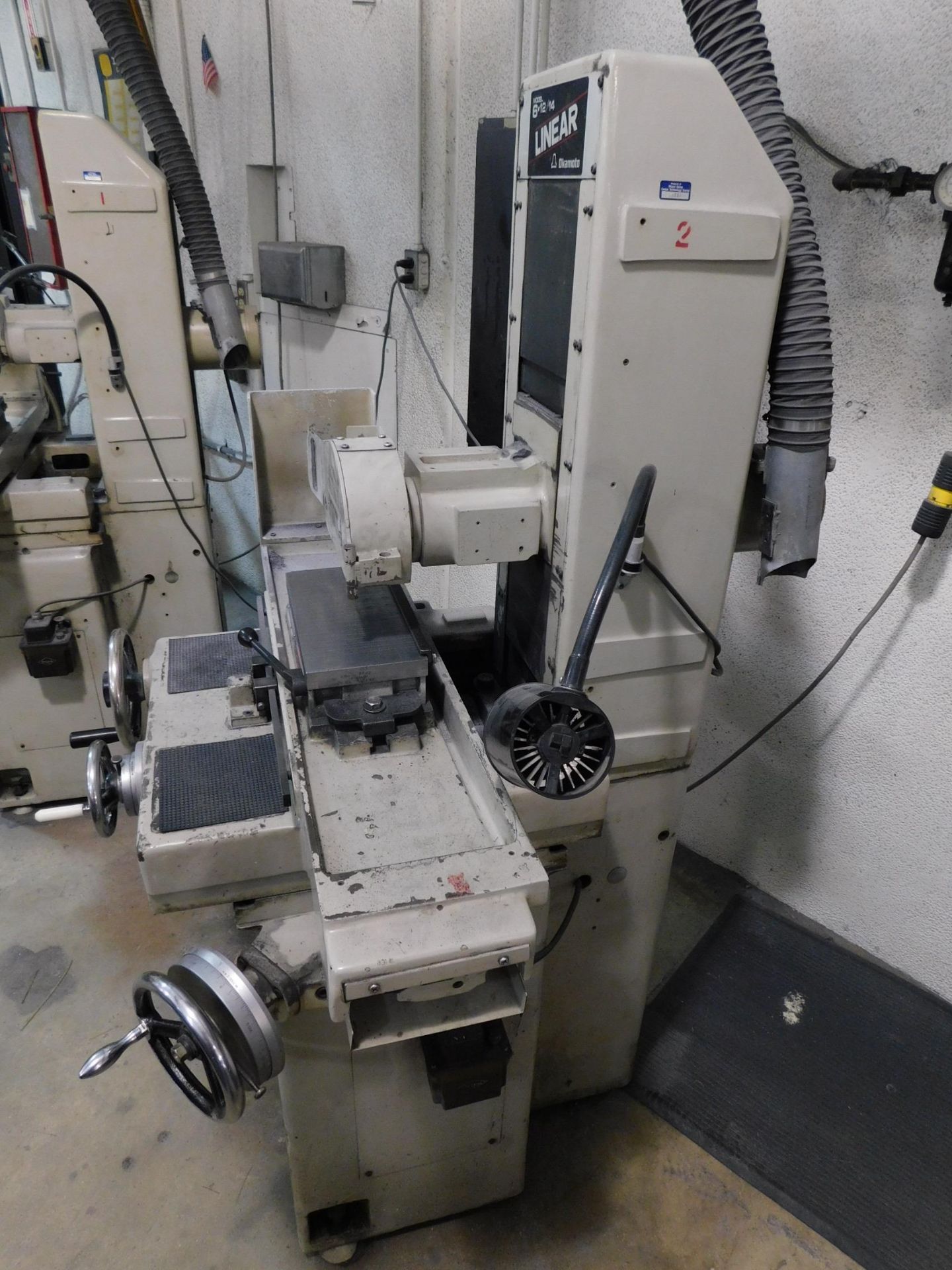 Okamoto Model L-612 6" x 12" Hand-Feed Surface Grinder, SN 3935, Walker Ceramax, 6" x 12" Magnetic - Image 6 of 9