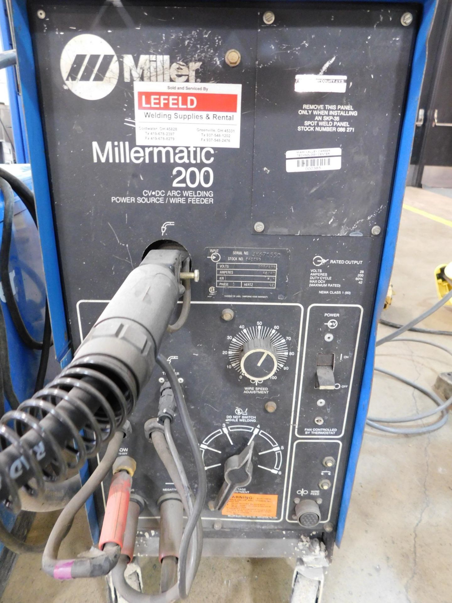 Miller Millermatic 200 Mig Welder, SN JK671550