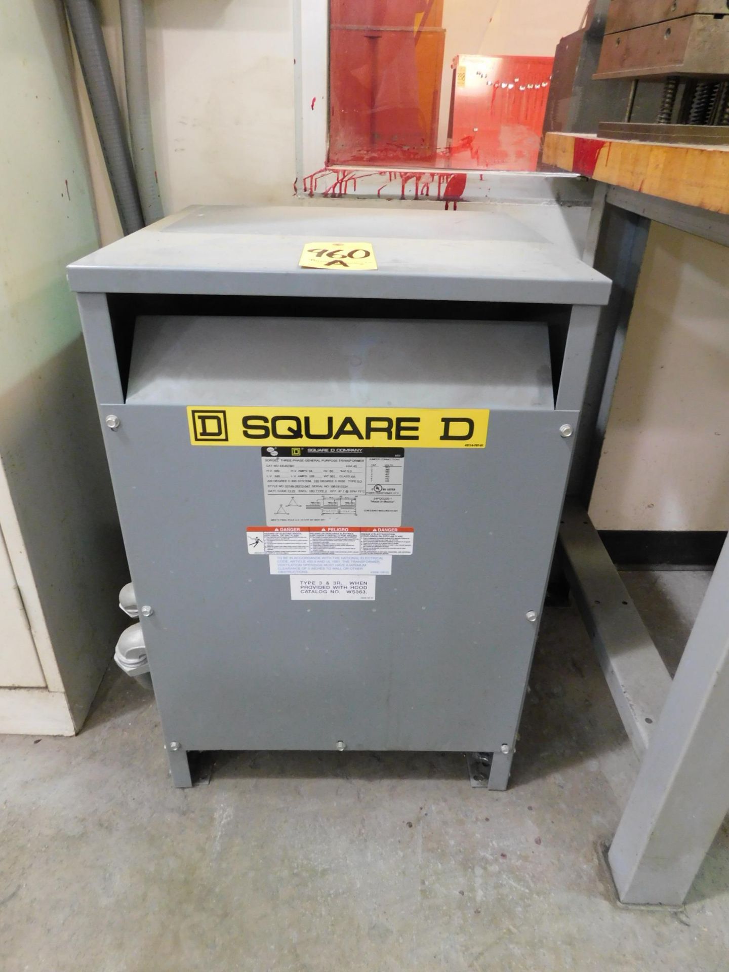 Square D 45KVA 3-phase Transformer, HV 480, LV 240