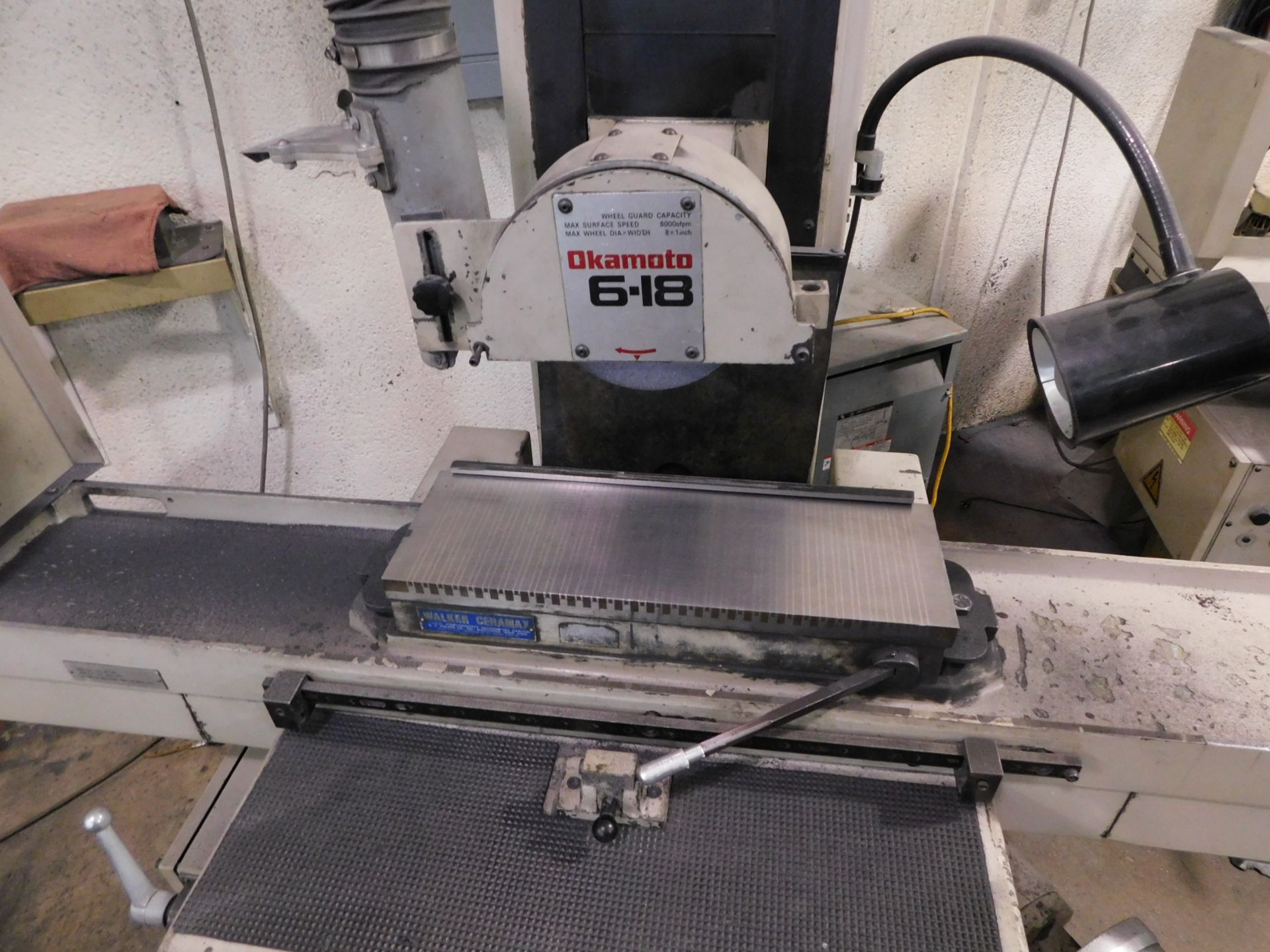 Okamoto Model L-618B, 6" x 18" Hand-Feed Surface Grinder, SN 48026, Walker Ceramax 6" x 18" Hand- - Image 2 of 11