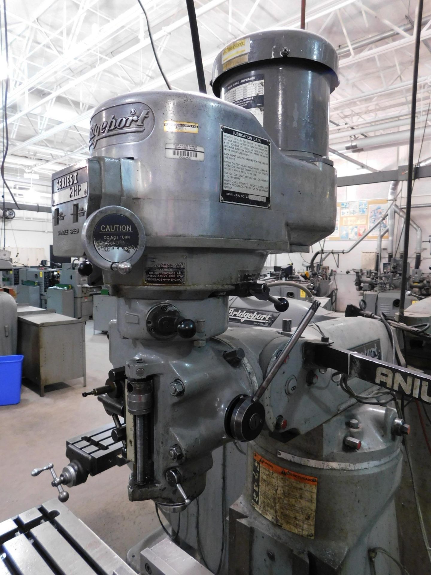 Bridgeport Series I 2HP Variable Speed Vertical Mill, SN 12BR243922, 9" x 42" Table, Anilam Wizard - Image 4 of 7