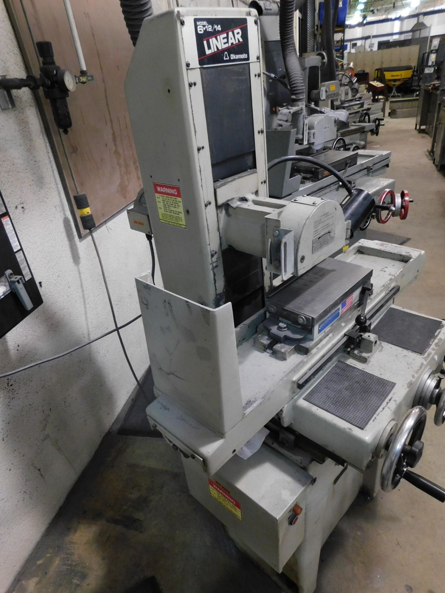 Okamoto Model L-612 6" x 12" Hand-Feed Surface Grinder, SN 3935, Walker Ceramax, 6" x 12" Magnetic - Image 7 of 9