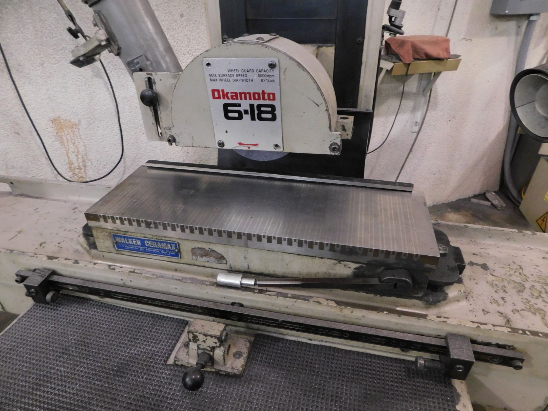 Okamoto Model L-618B, 6" x 18" Hand-Feed Surface Grinder, SN 48027, Walker Ceramax 6" x 18" Hand- - Image 2 of 11