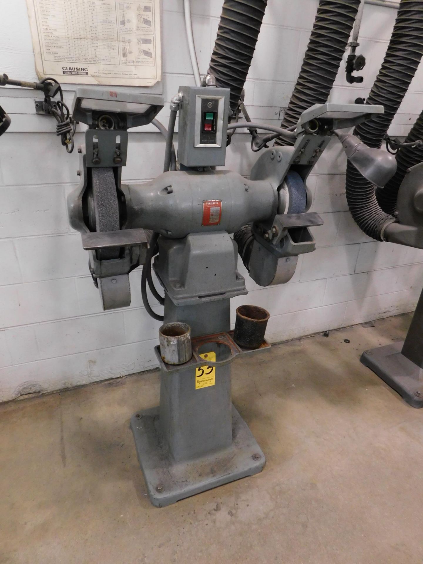 Powermatic Model 2100-25 12" Double End Pedestal Grinder, SN 116, 2 HP, 208/220/440 V, 3 phs.