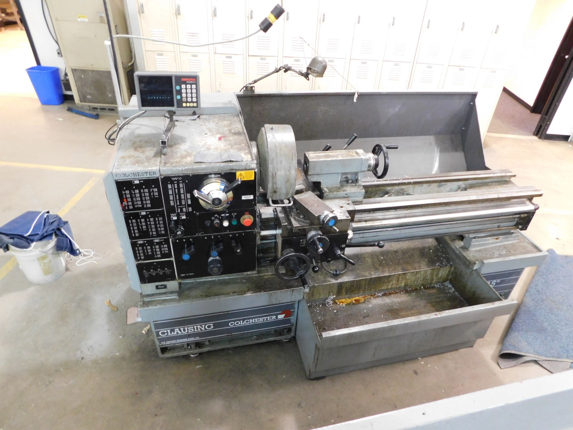 Clausing Colchester 15" x 50" Toolroom Lathe, SN TG0579-507, with Anilam Wizard 211 2-Axis Digital