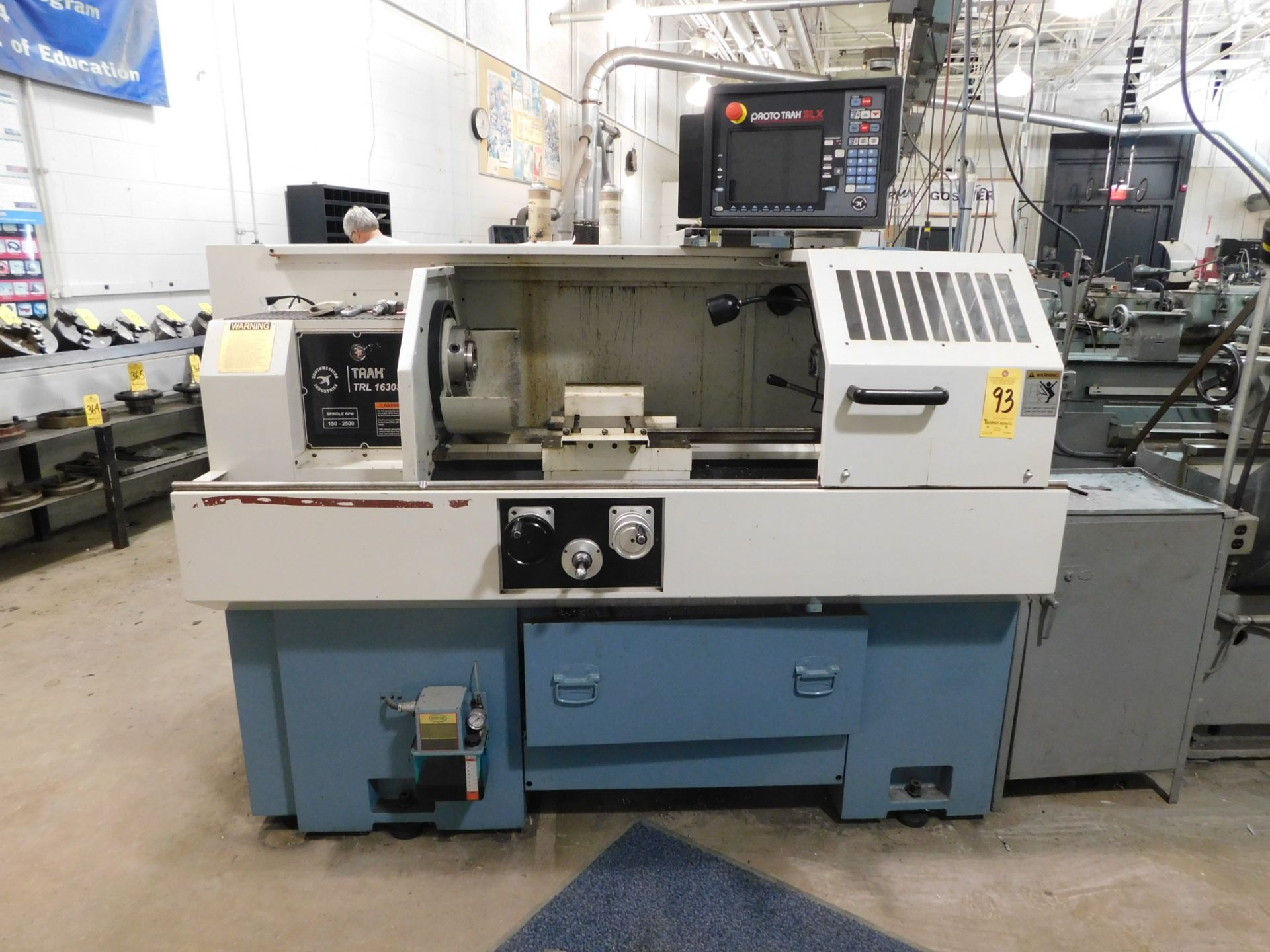 Southwestern Industries TRAK TRL1630SX CNC Lathe, SN 142CH693, with Proto Trak SLX CNC Control,