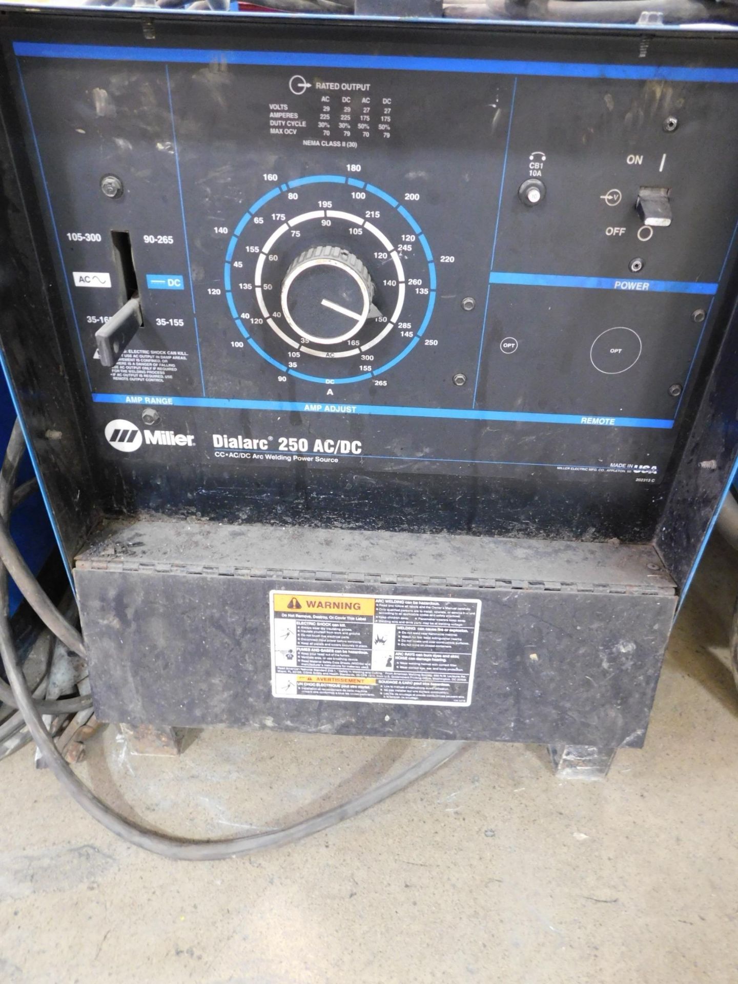 Miller Dialarc 250 Mig Welder, SN LC542139