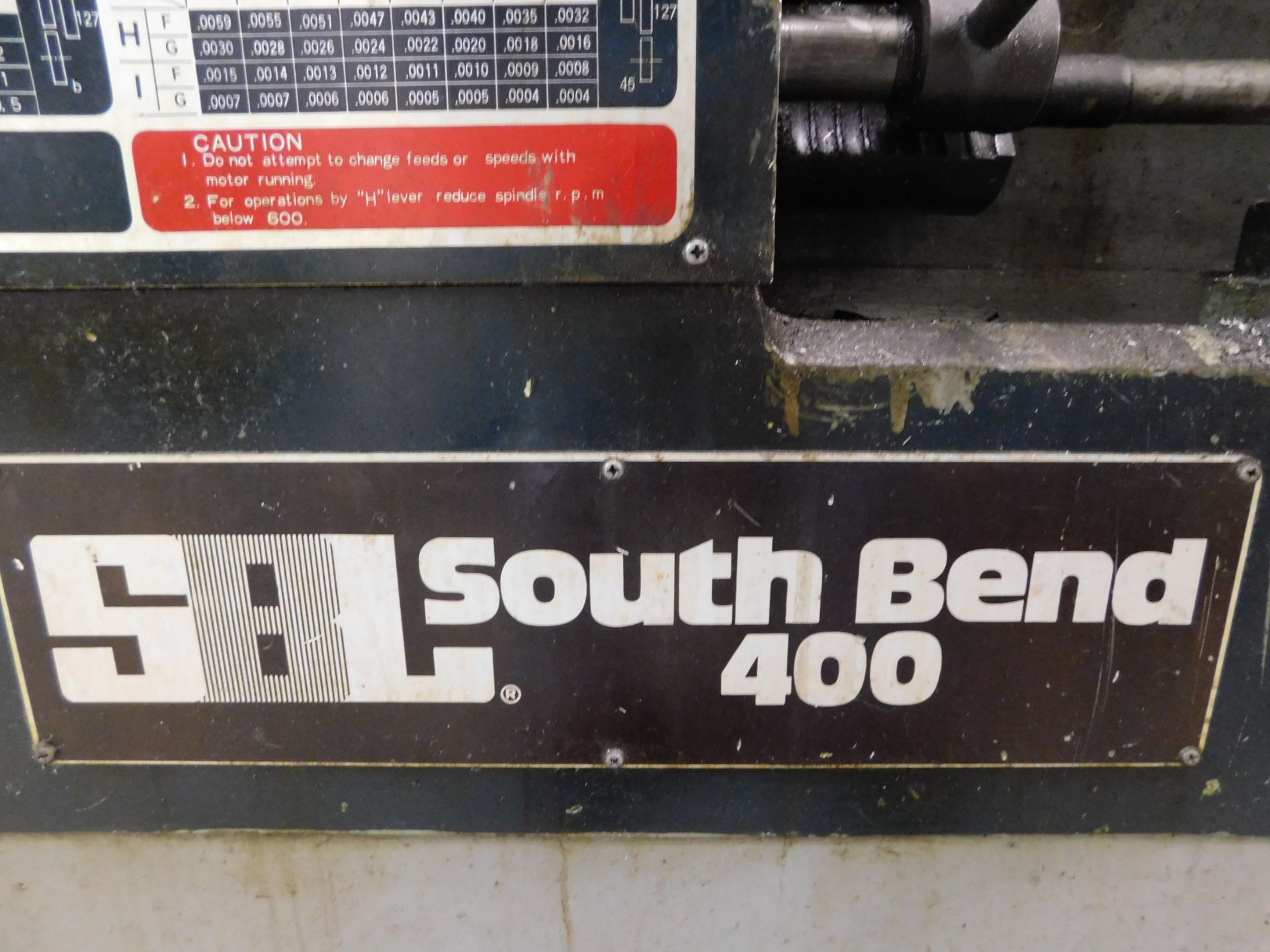South Bend 400 16" x 36" Toolroom Lathe, SN 020230, with Anilam Wizard 411 2-Axis Digital Readout - Image 14 of 15
