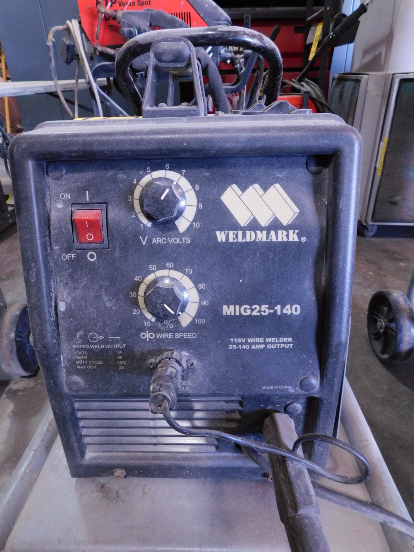 WeldMark Mig 25-140 Mig Welder, 1 ph., 115V, with Cart