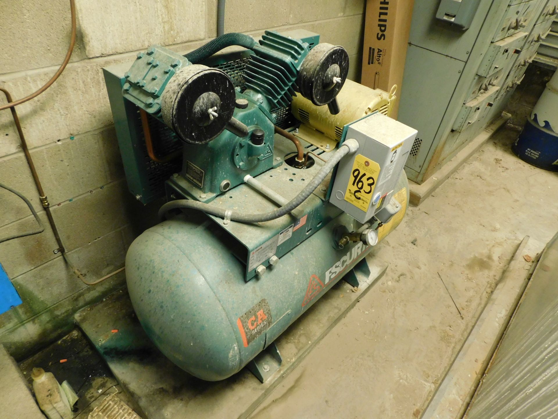 F. S. Curtis 3 HP Tank-Mounted Air Compressor with Hankison Refrigerated Air Dryer