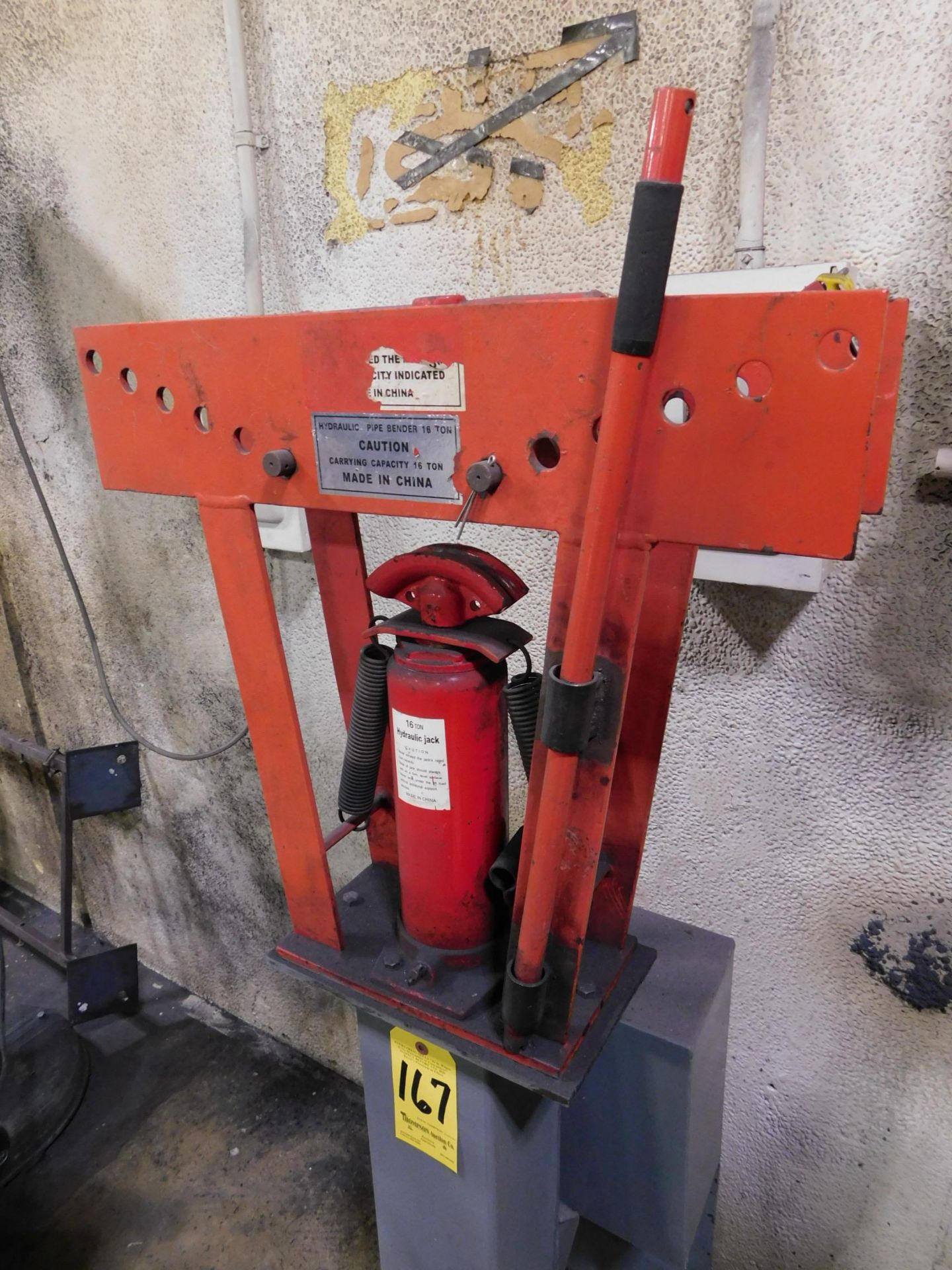 Hand-Operated Hydraulic Pipe Bender with Stand and Pipe Dies, 16 Ton - Image 3 of 3