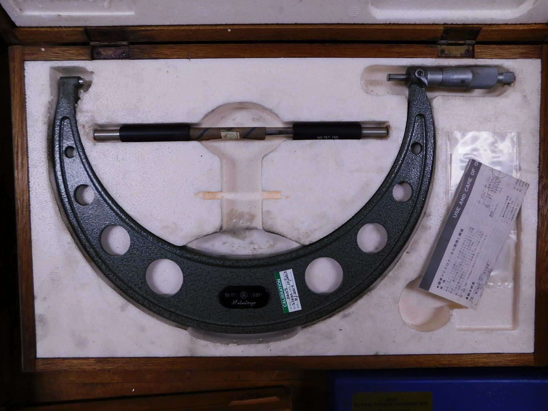 Mitutoyo 10"-11" Micrometer with Standard, No. 103-187A