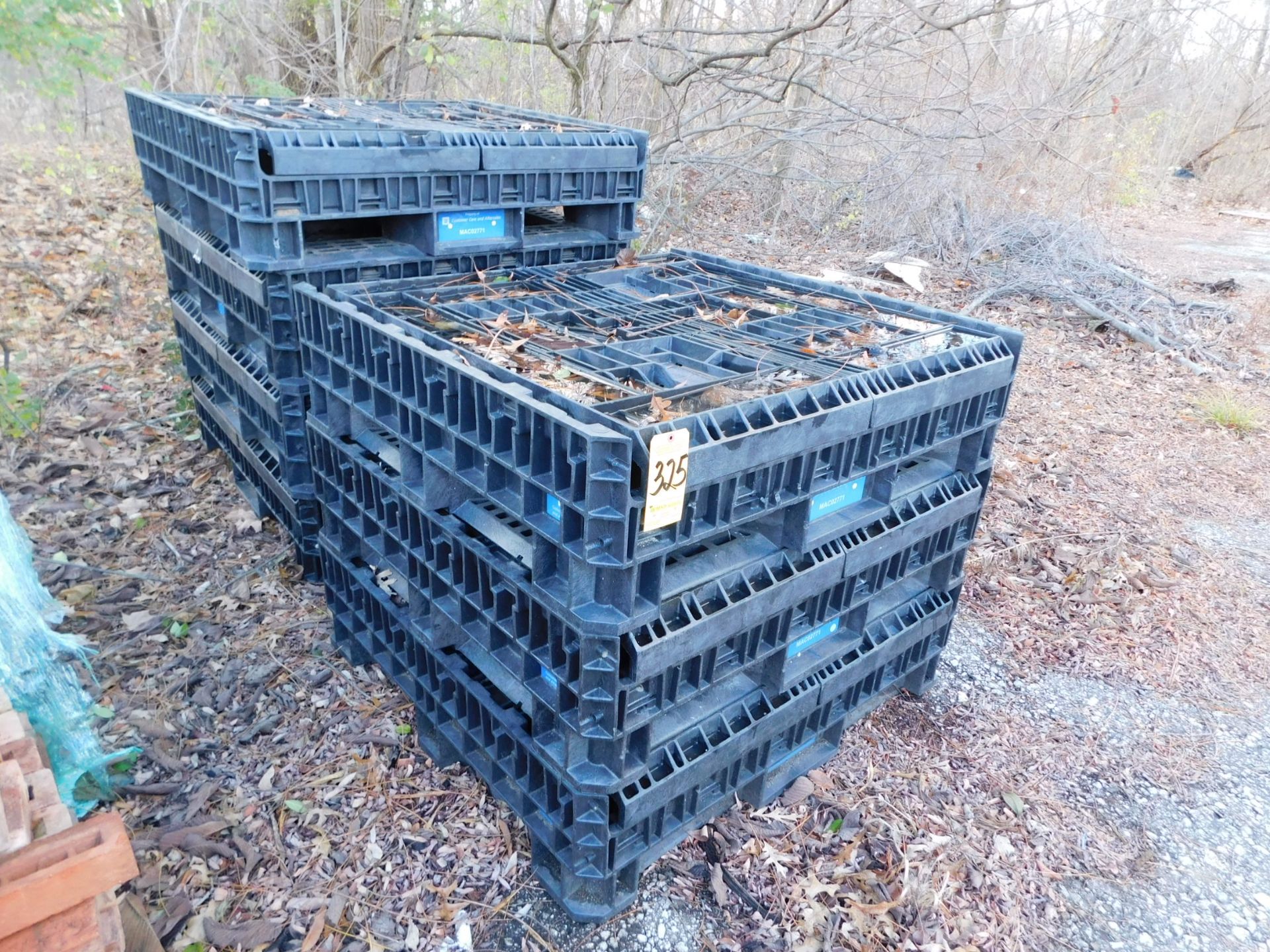 (7) Foldable Plastic Crates, 45" x 48" x 33" H