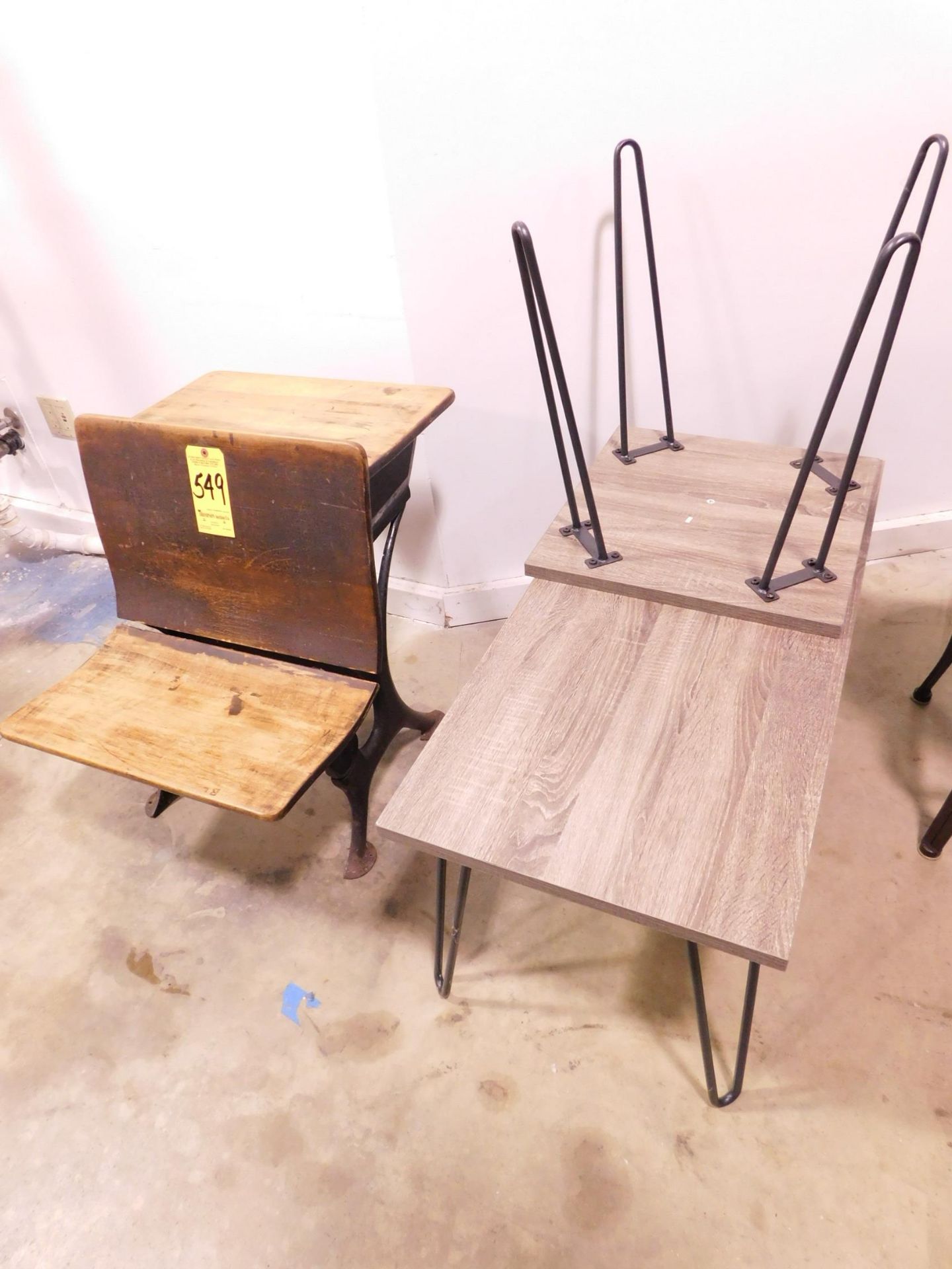 School Desk, Coffee Table, and End Table