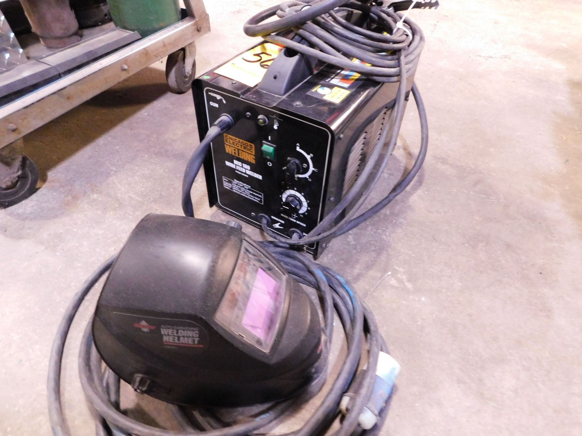 Chicago Electric M1G180 Wire Feed Welder with Helmet and Extension Cord