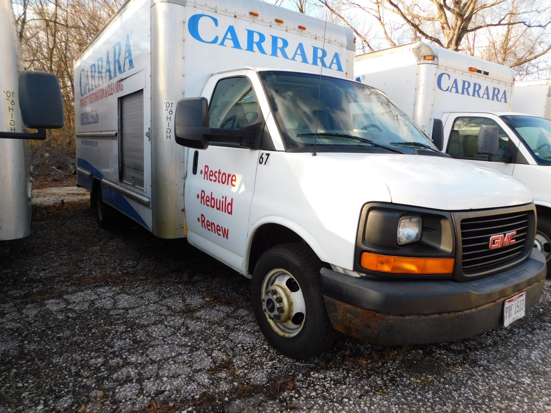 2009 GMC Savana Single Axle Box Truck, VIN 1GDJG31KX91902157, 12,300 lb. GVWR, 16' Box, Automatic,