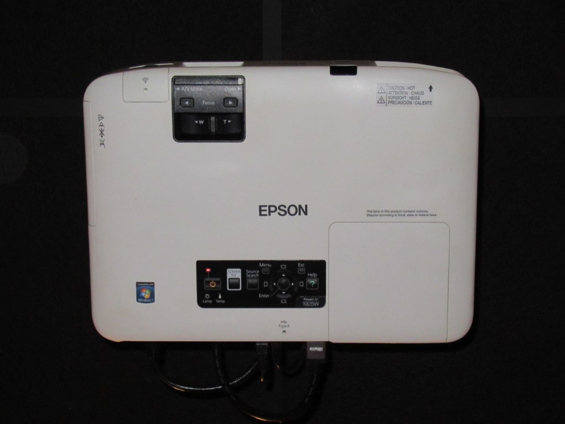 Epson PowerLight 1925 W Projector - Image 2 of 2