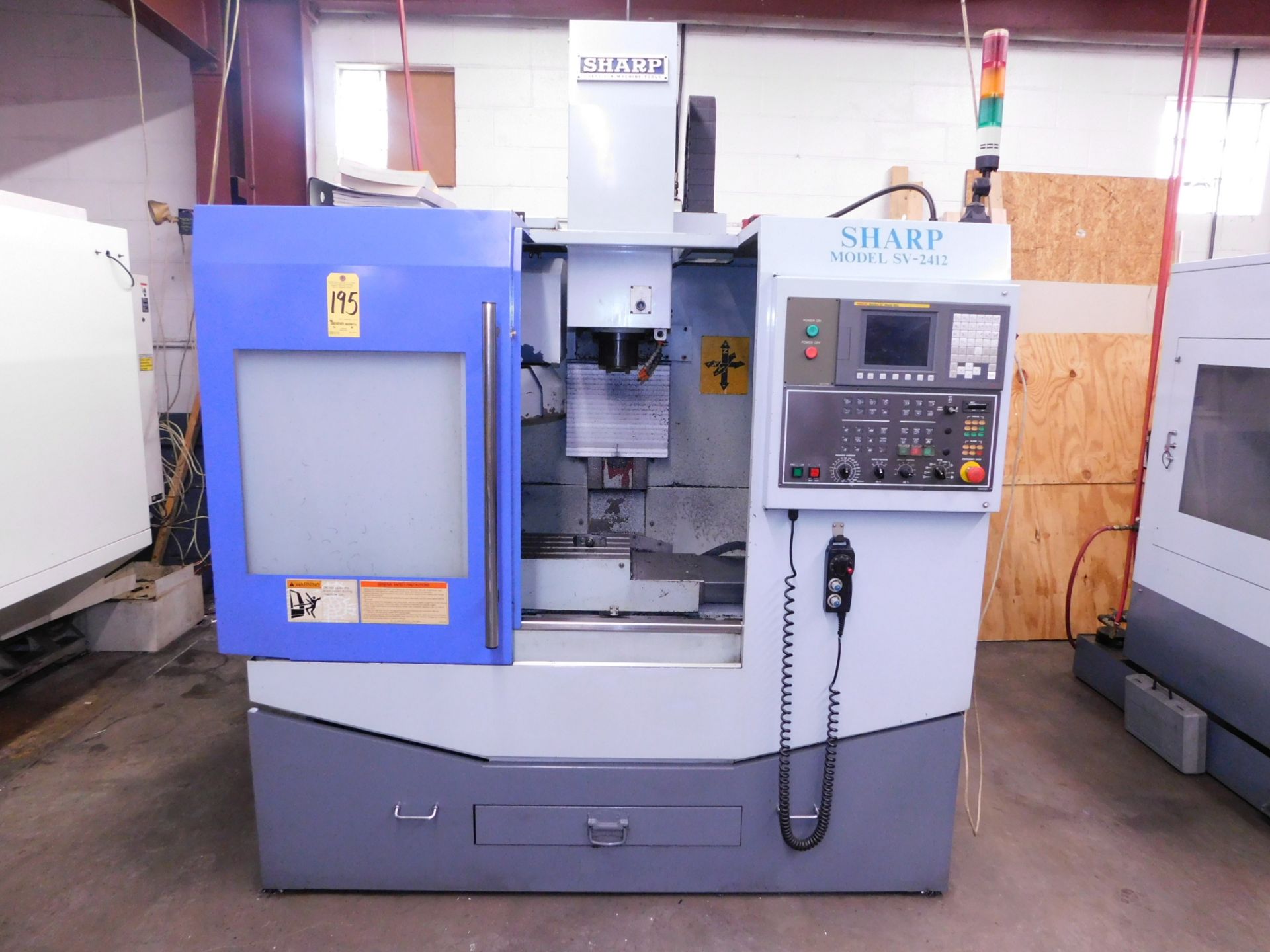 Sharp Model SV-2412 CNC Vertical Machining Center, s/n 4090424, New 2006, Fanuc 0i CNC Control, 12 - Bild 14 aus 14