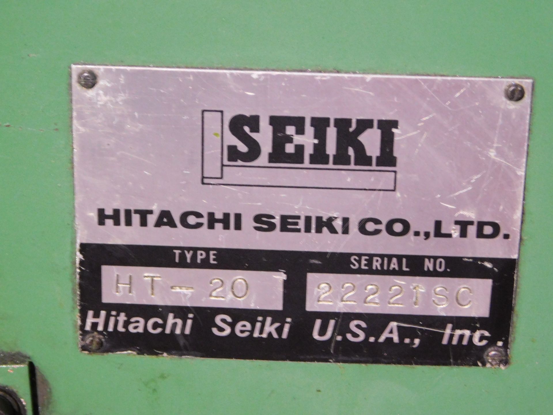 Hitachi Seiki Model HT-20 CNC Turning Center, s/n 22221SC, Seicos/Yasnac CNC Control, 8" 3-Jaw - Bild 10 aus 10