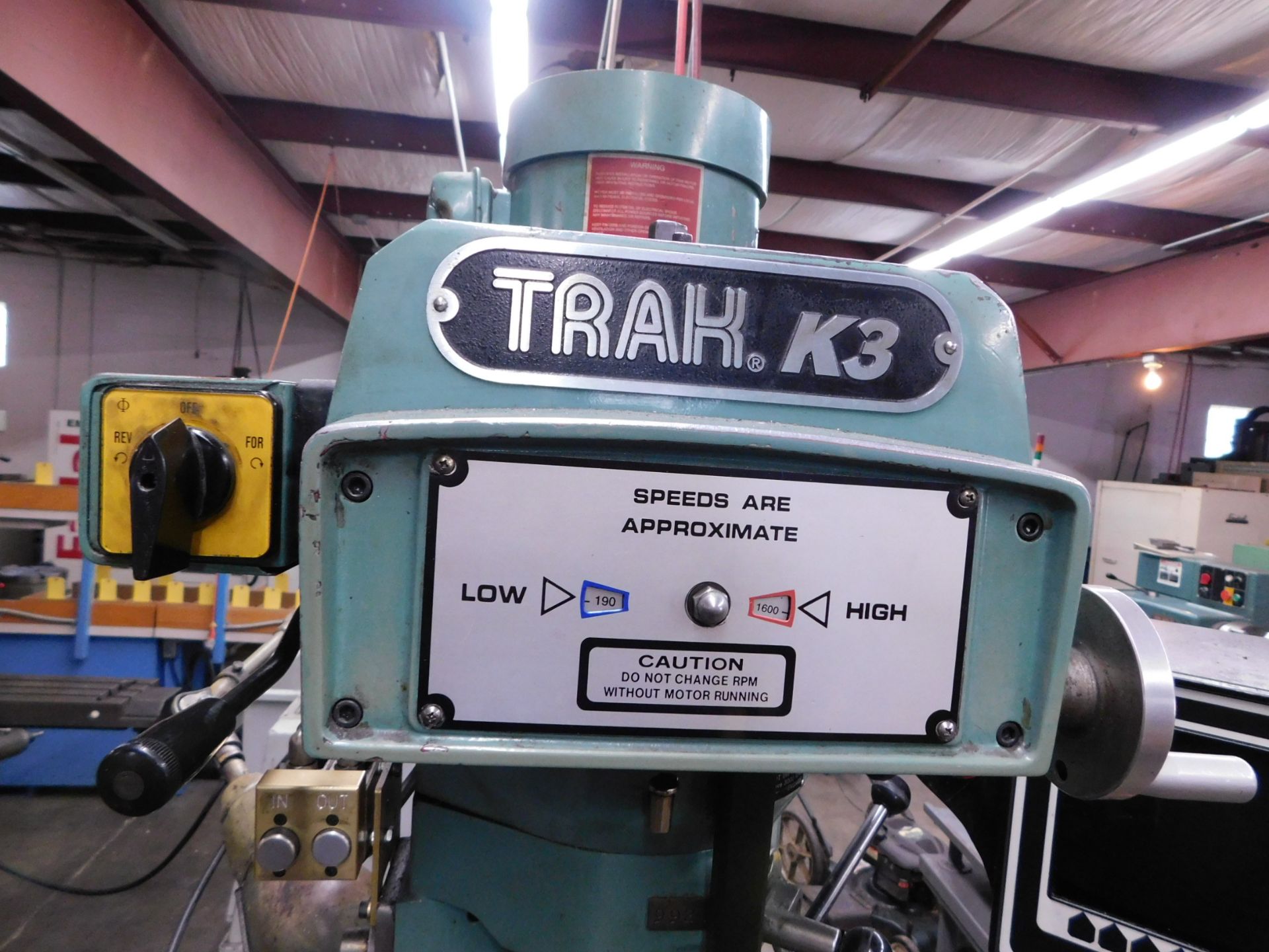 SWI Trak Model K3 CNC Vertical Mill, s/n 99-0585, with Prototrak AGE2, 2-Axis CNC Control, 10" X 50" - Bild 5 aus 12