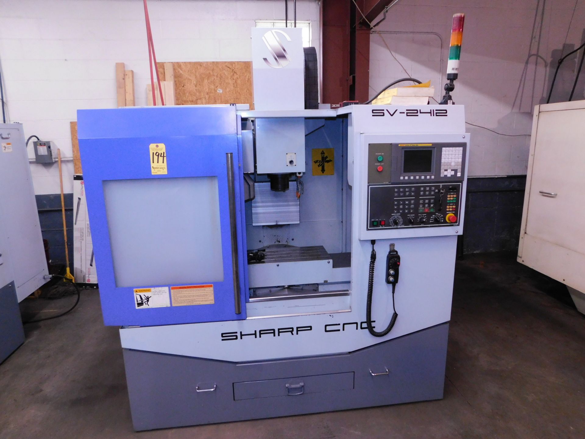 Sharp Model SV-2412 CNC Vertical Machining Center, s/n 4100560, New 2006, Fanuc 0i CNC Control, 12