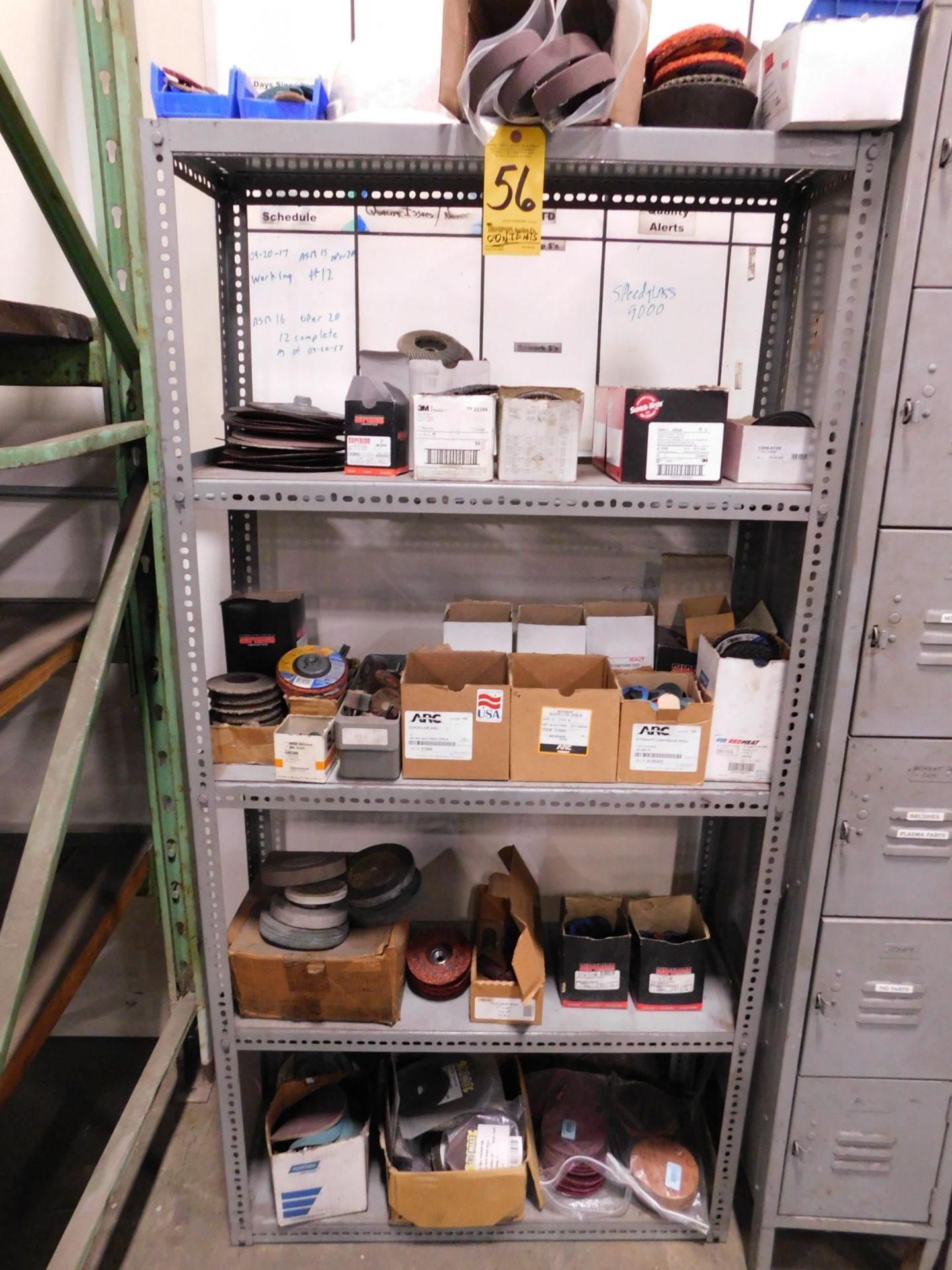 Miscellaneous Abrasives on Shelving Unit