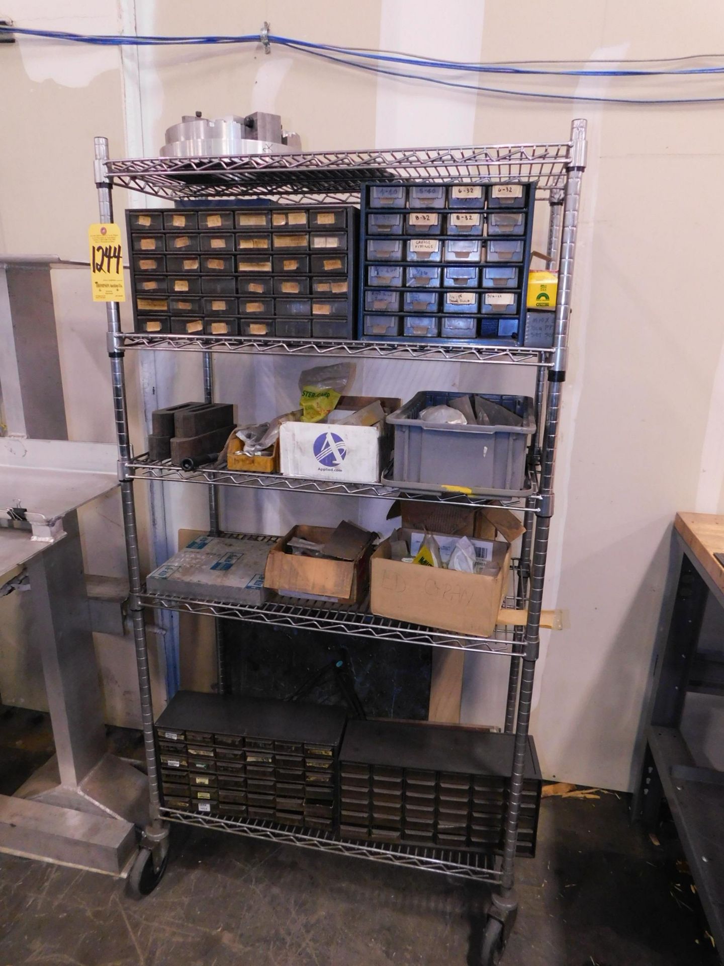 NSF Rack on Casters with Contents, and Aluminum Computer Stand