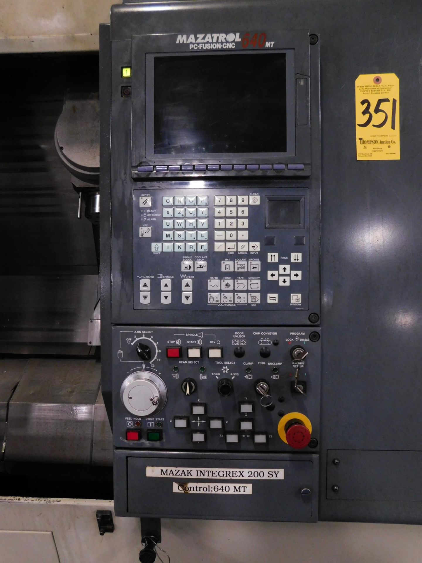 Mazak Model Integrex 200SY CNC Turning Center, s/n 141884, New 1999, Mazatrol PC-Fusion 640MT CNC - Image 2 of 14