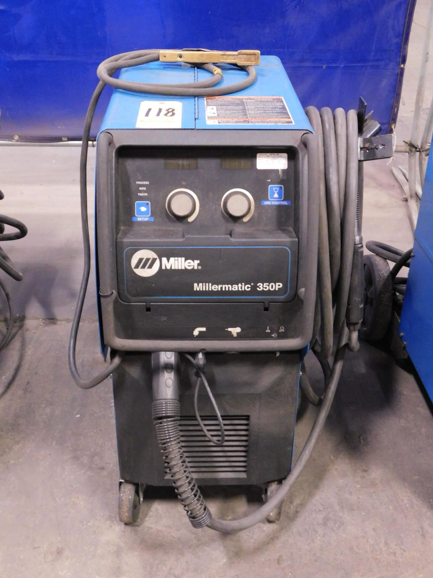 Miller Millermatic 350P Mig Welder, s/n MA190021B, 208/230/460/1/60, Mig Gun