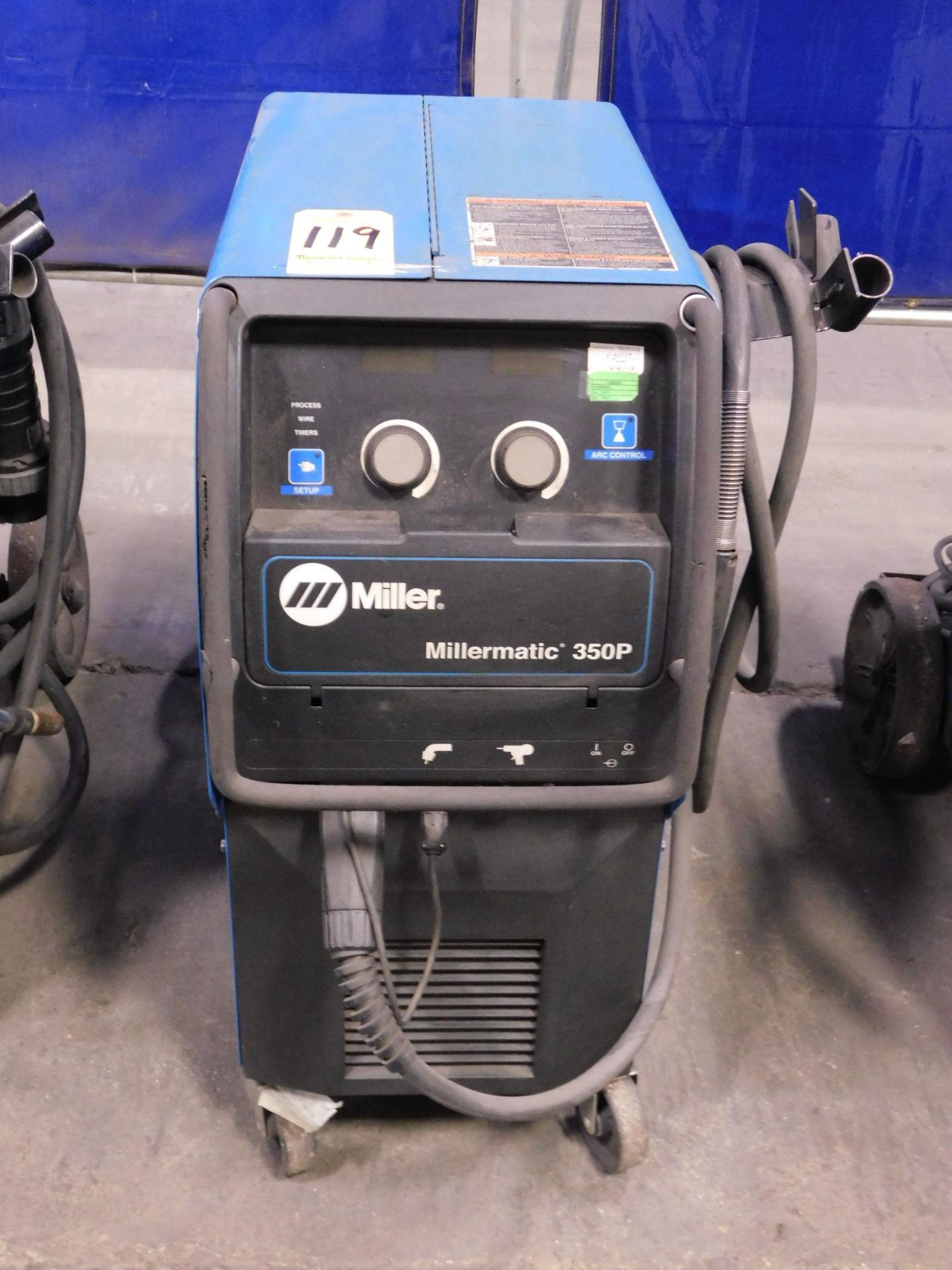 Miller Millermatic 350P Mig Welder, s/n MA200886N, 208/230/460/1/60, Mig Gun