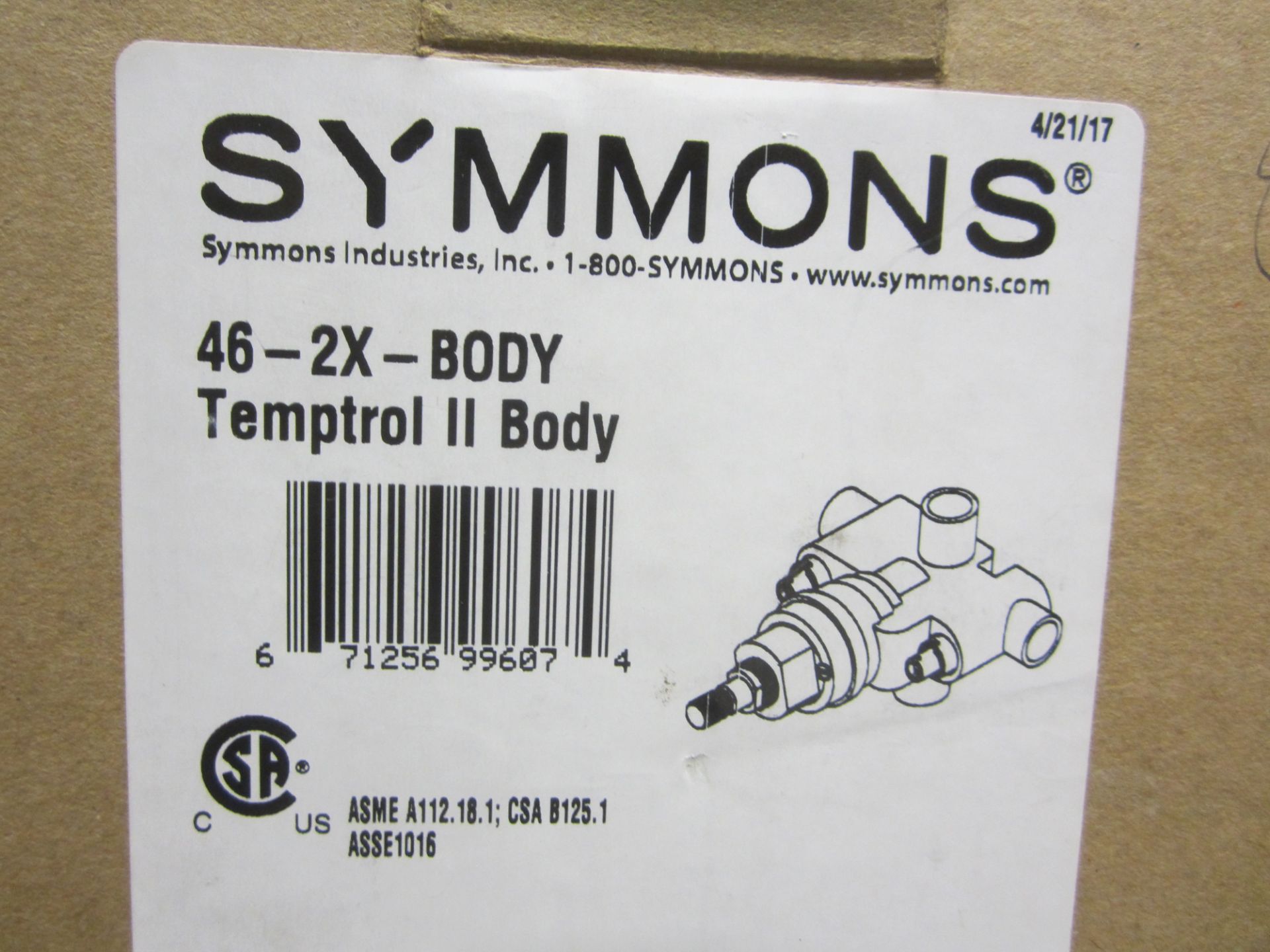 (10) Symmons Tub/Shower Twin Sets, (3) Symmons Temptrol Boides, and (2) 8 Packs of Wax Rings - Image 3 of 4