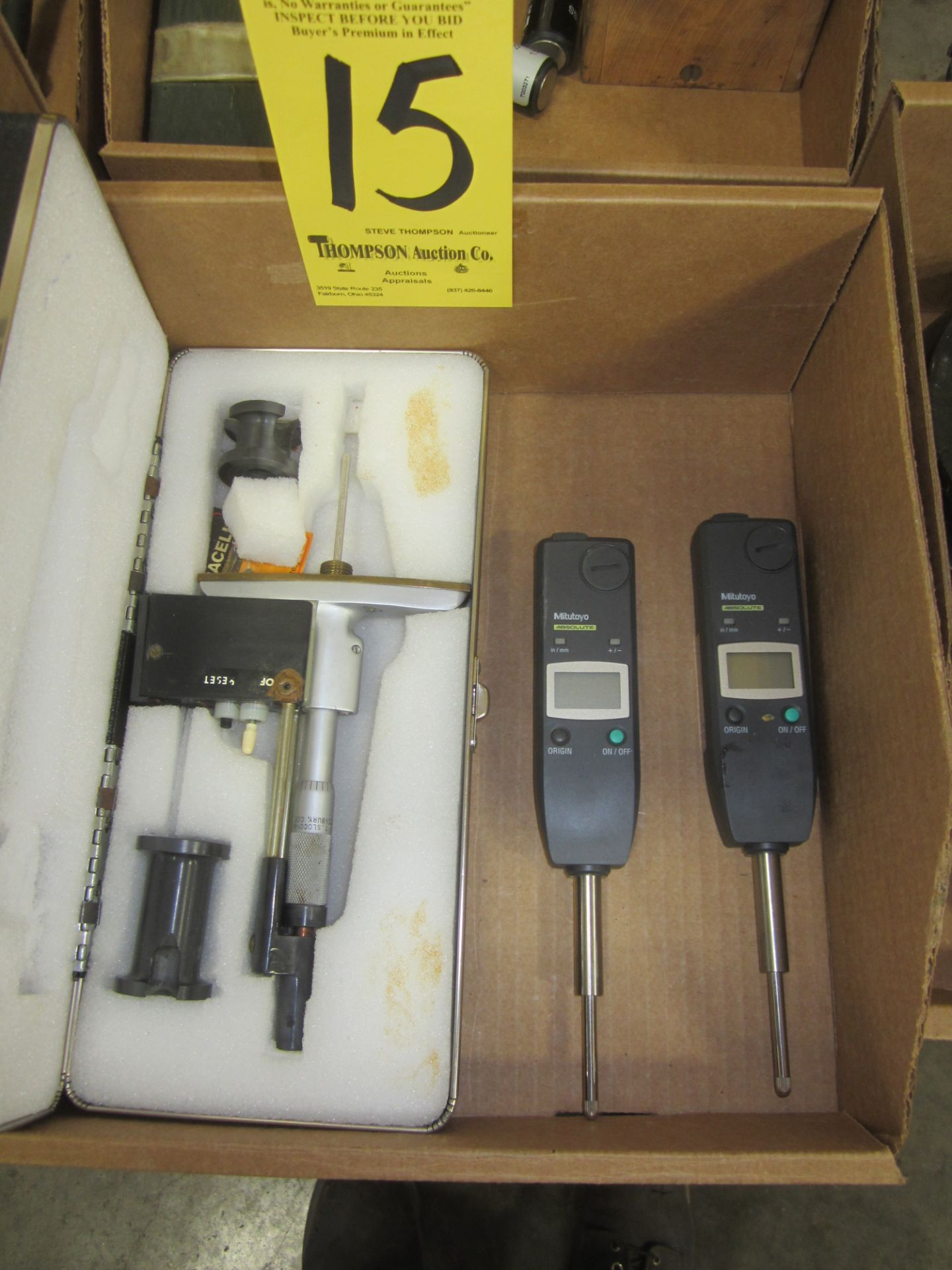 (2) Mitutoyo Digital Indicators and Ametek Electronic Depth Micrometer