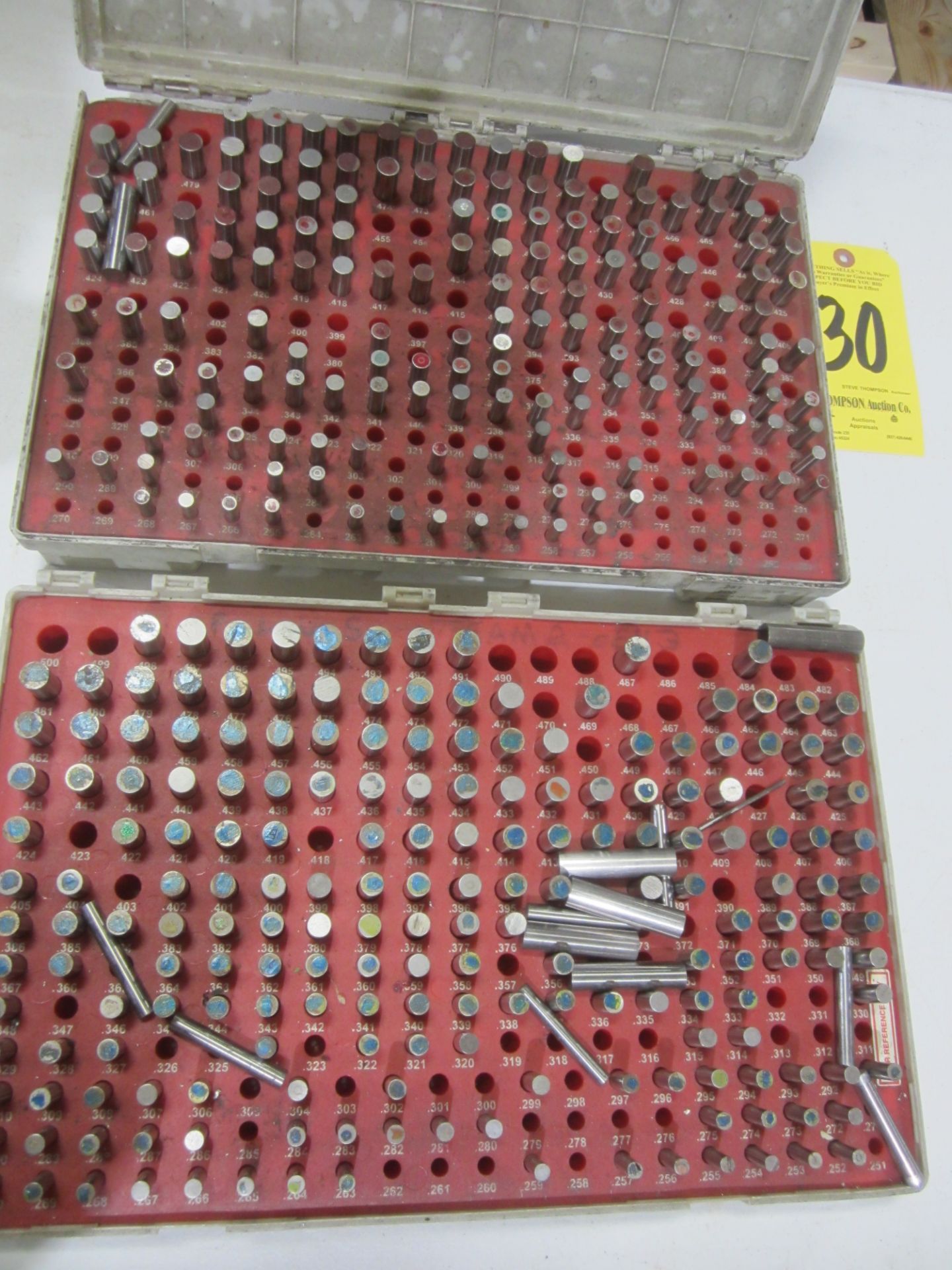 (2) Pin Gage Sets, .251" - .500", Plus